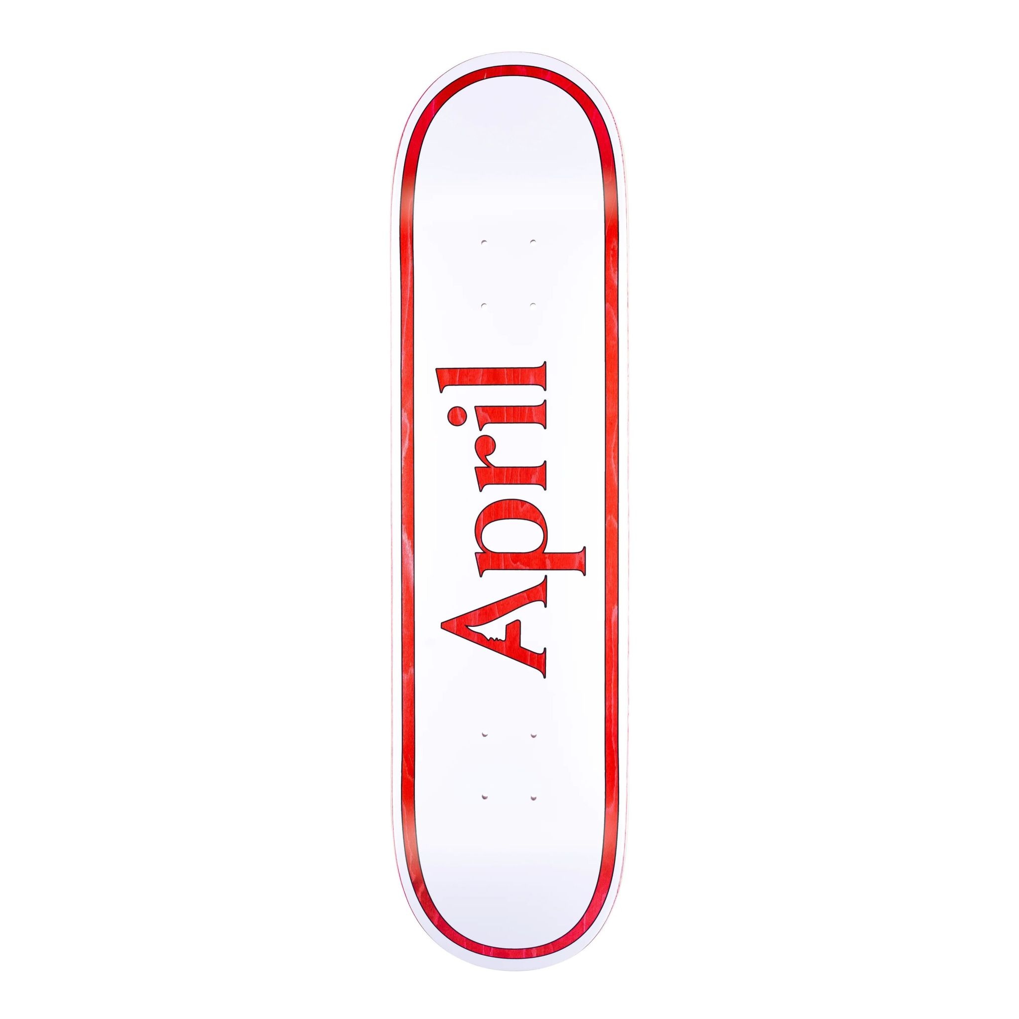 スケートボード April OG LOGO DECK 8.0 x 31.91 April White Logo Deck - 8.0