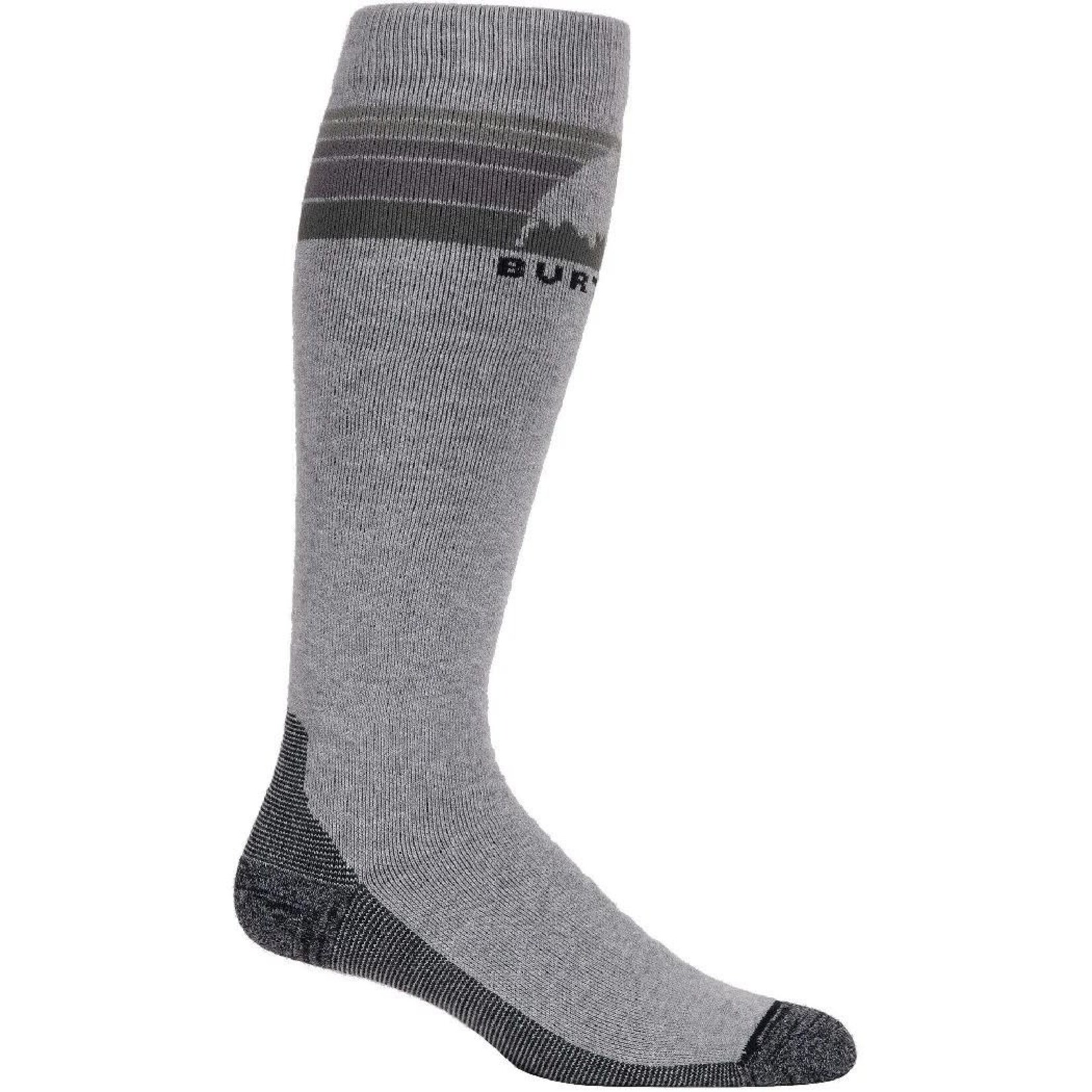 Burton Burton  Mens Emblem Midweight Sock- Gray Heather-Medium