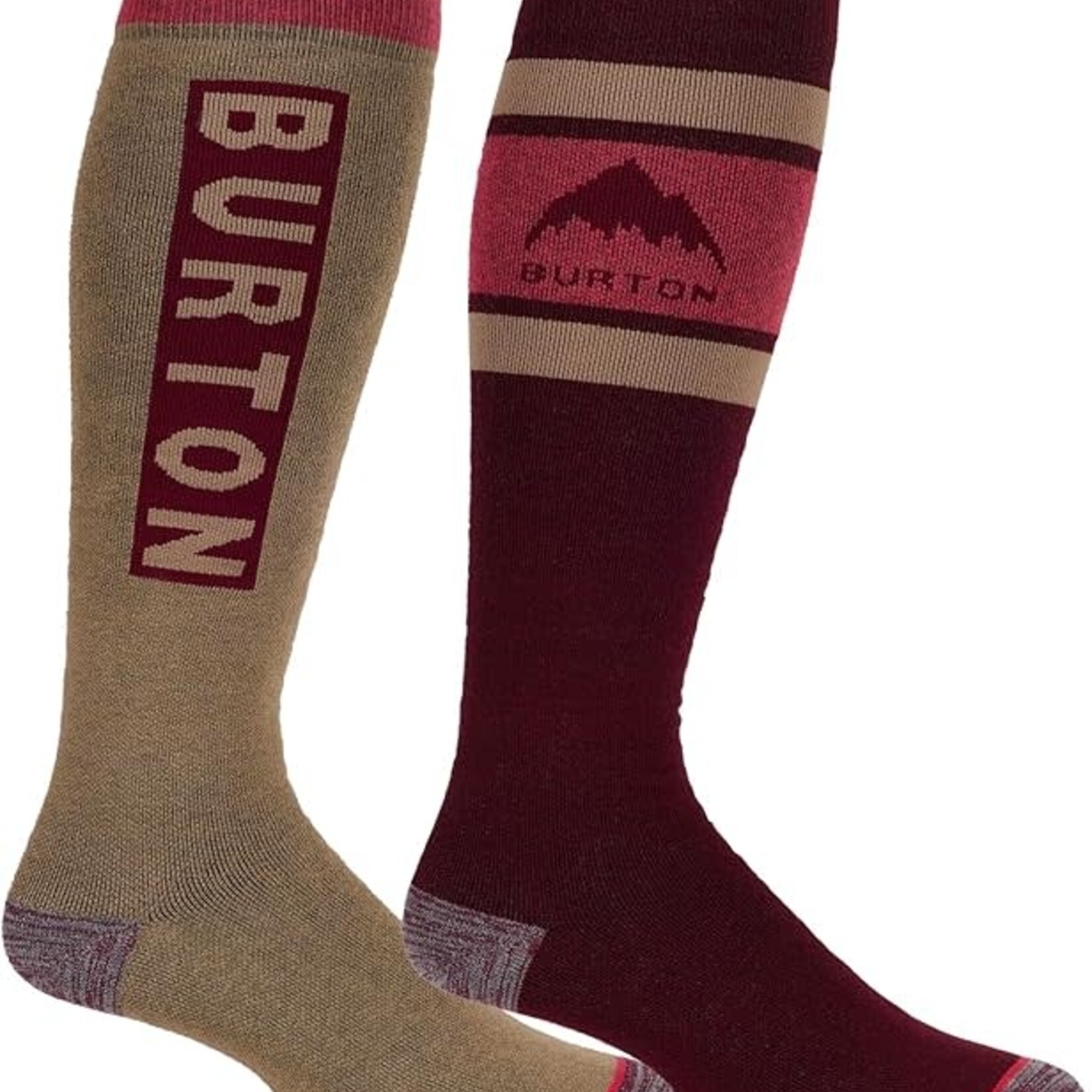 Burton Burton Men's Weekend Midweight Socks 2 Pack -Deep Red-Large