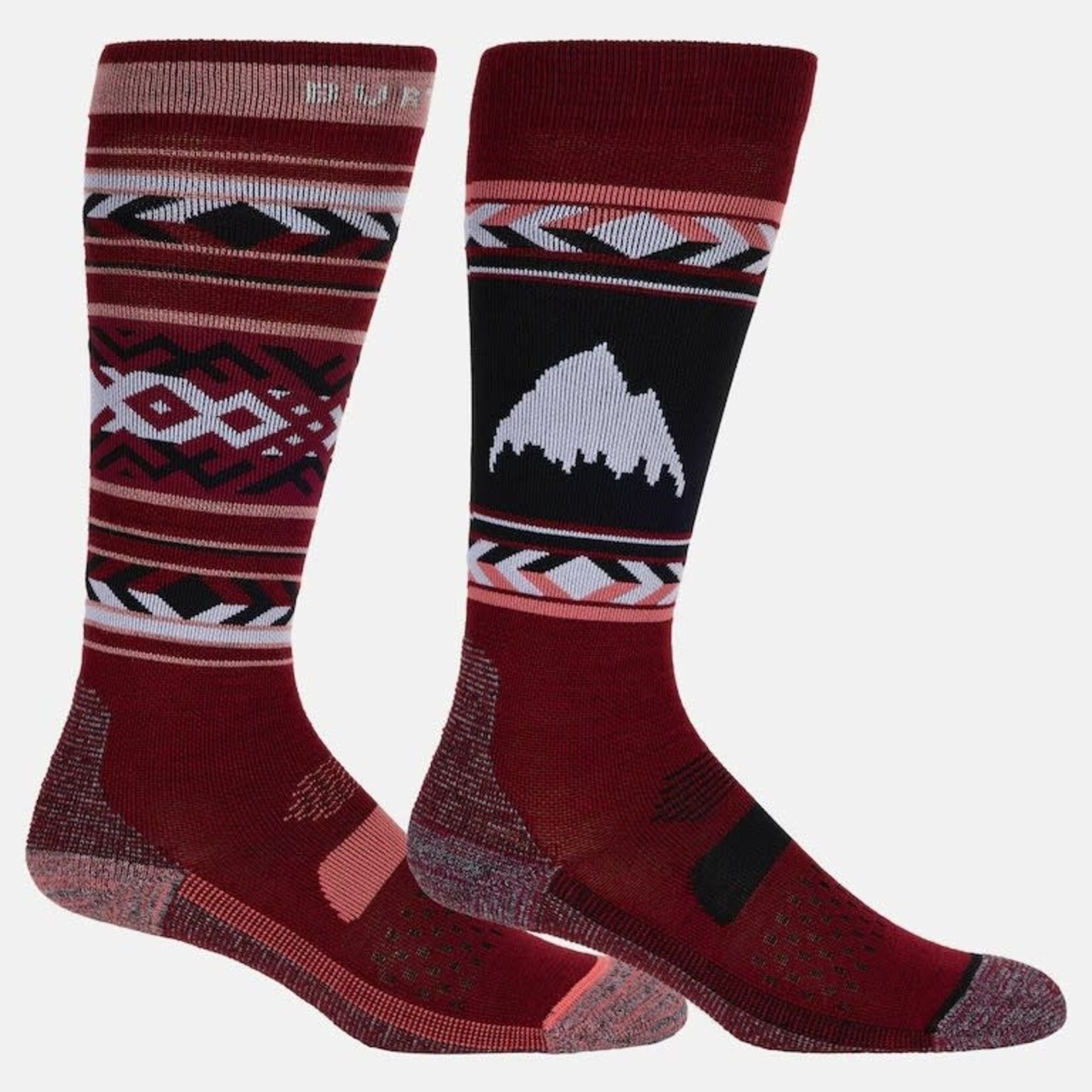 Burton Burton Womans Performance Lightweight Socks 2 Pack-Deep Red-S/M