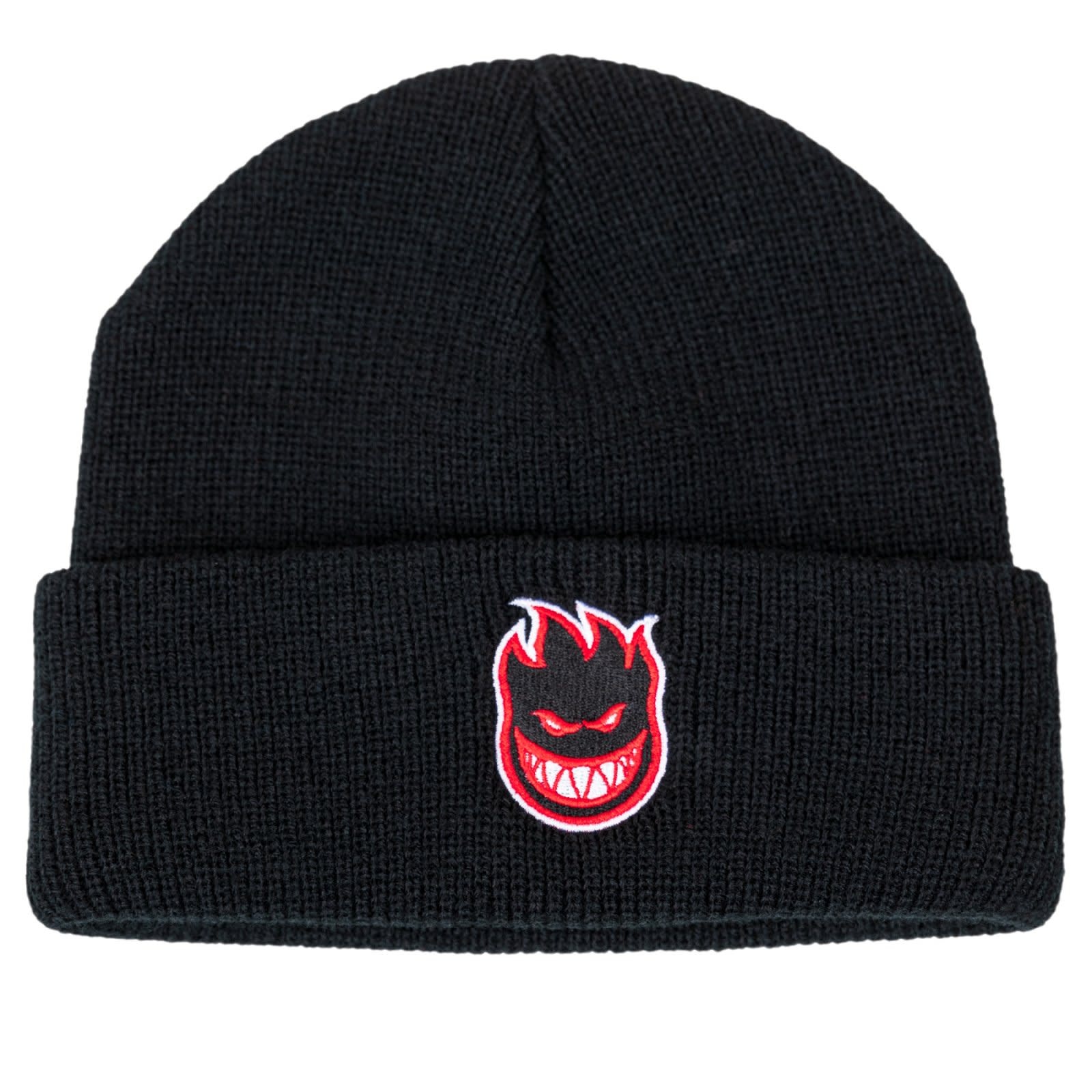 Spitfire Bighead Fill Cuff Beanie Black Black Red White Attic Skate Snow Shop