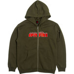 Spitfire Spitfire - Demonseed Script Embroidered  Zip Hoodie - Olive -
