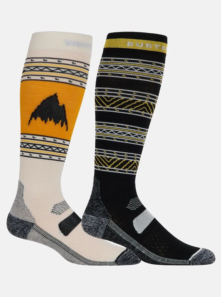 BURTON WEEKEND MIDWEIGHT SNOWBOARD SOCKS (2 PACK) - TRUE BLACK