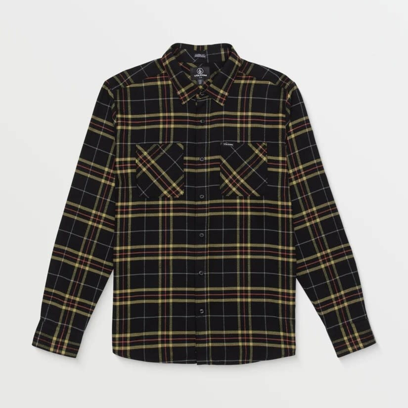 Volcom Volcom- Netastone Long Sleeve Flannel Shirt - Black