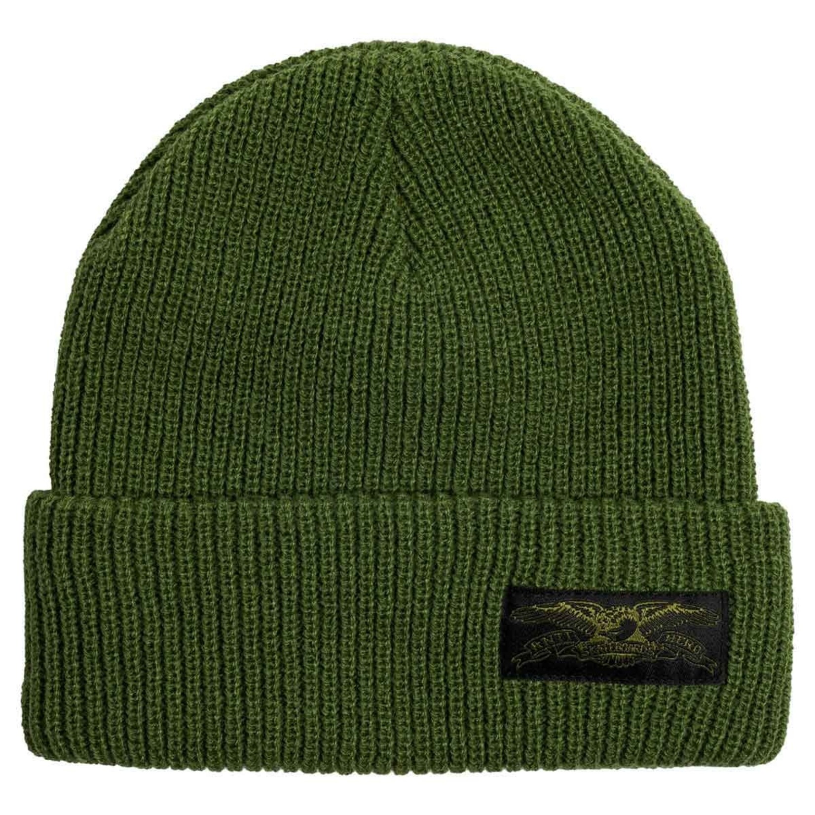 Anti Hero Antihero Stock Eagle Label Cuff Beanie - Olive/Black