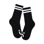 Polar Polar - Happy Sad Rib Socks - Black - US 10-12