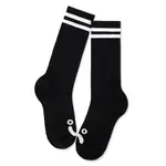 Polar Polar - Long Happy Sad Rib Socks - Black - US 10-12