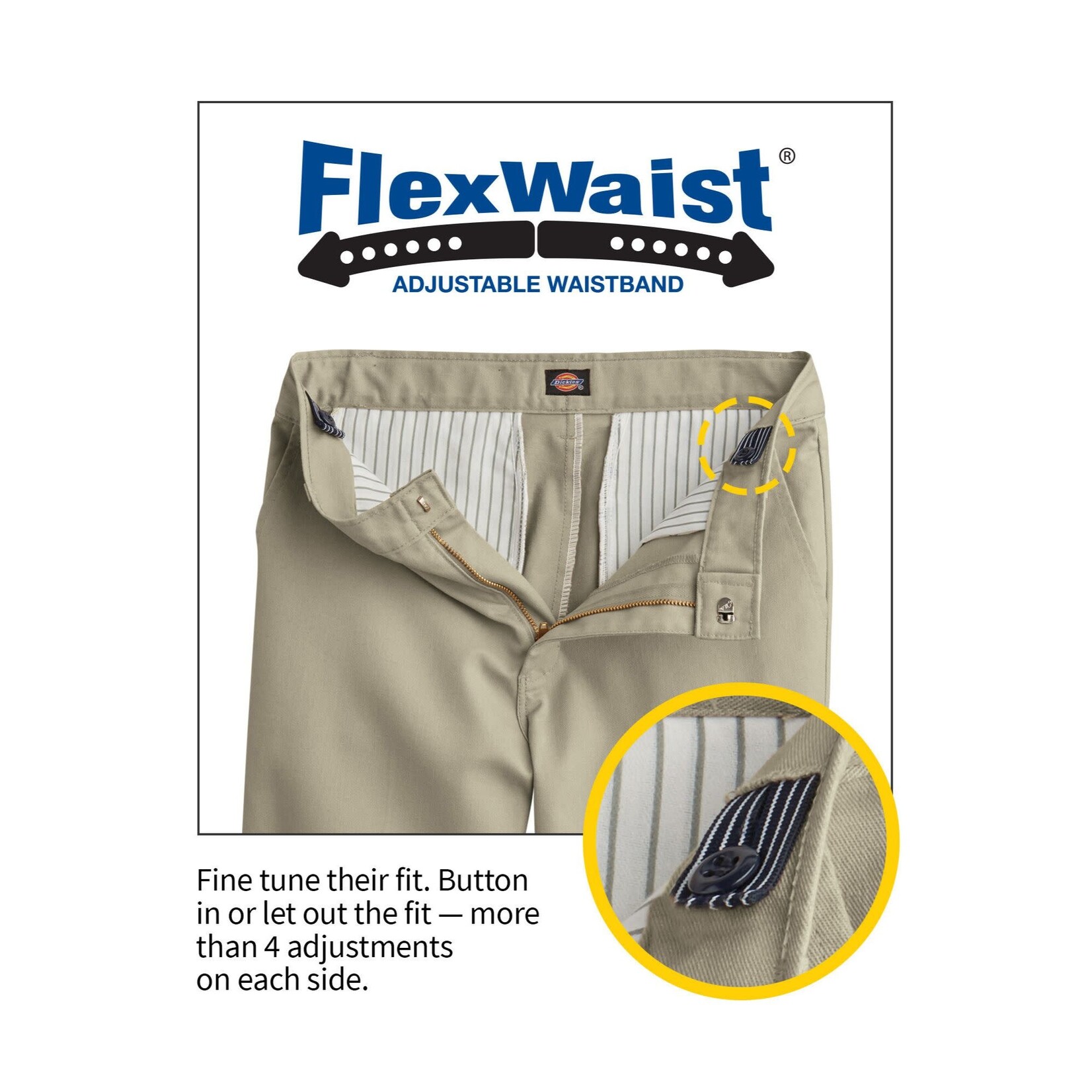 Dickies BOYS FLEXWAIST™ FLAT FRONT PANT- Navy