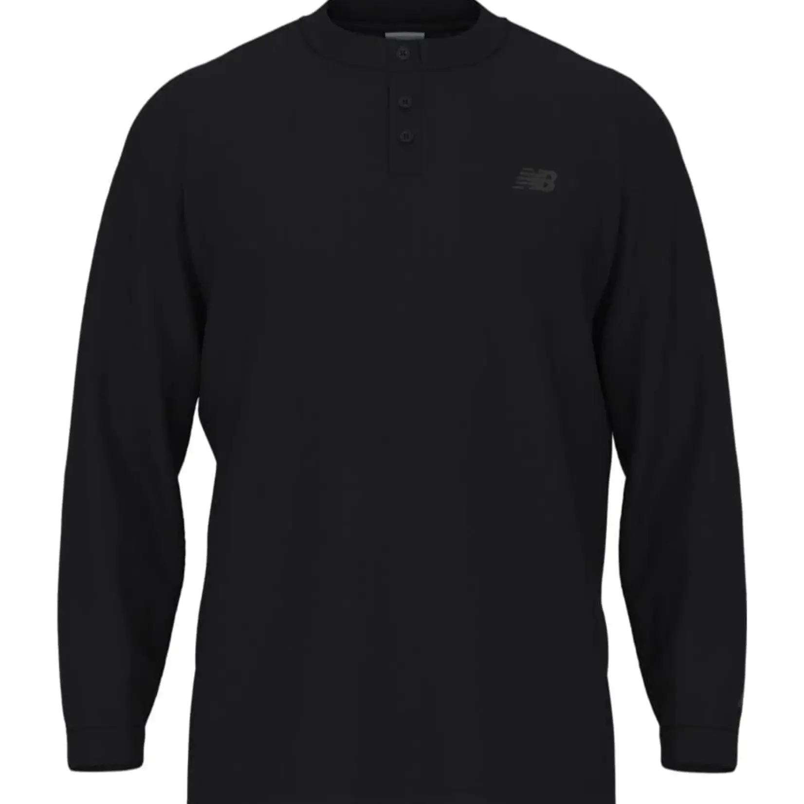 New Balance New Balance Numeric - Waffle Knit Long Sleeve Henley - Black