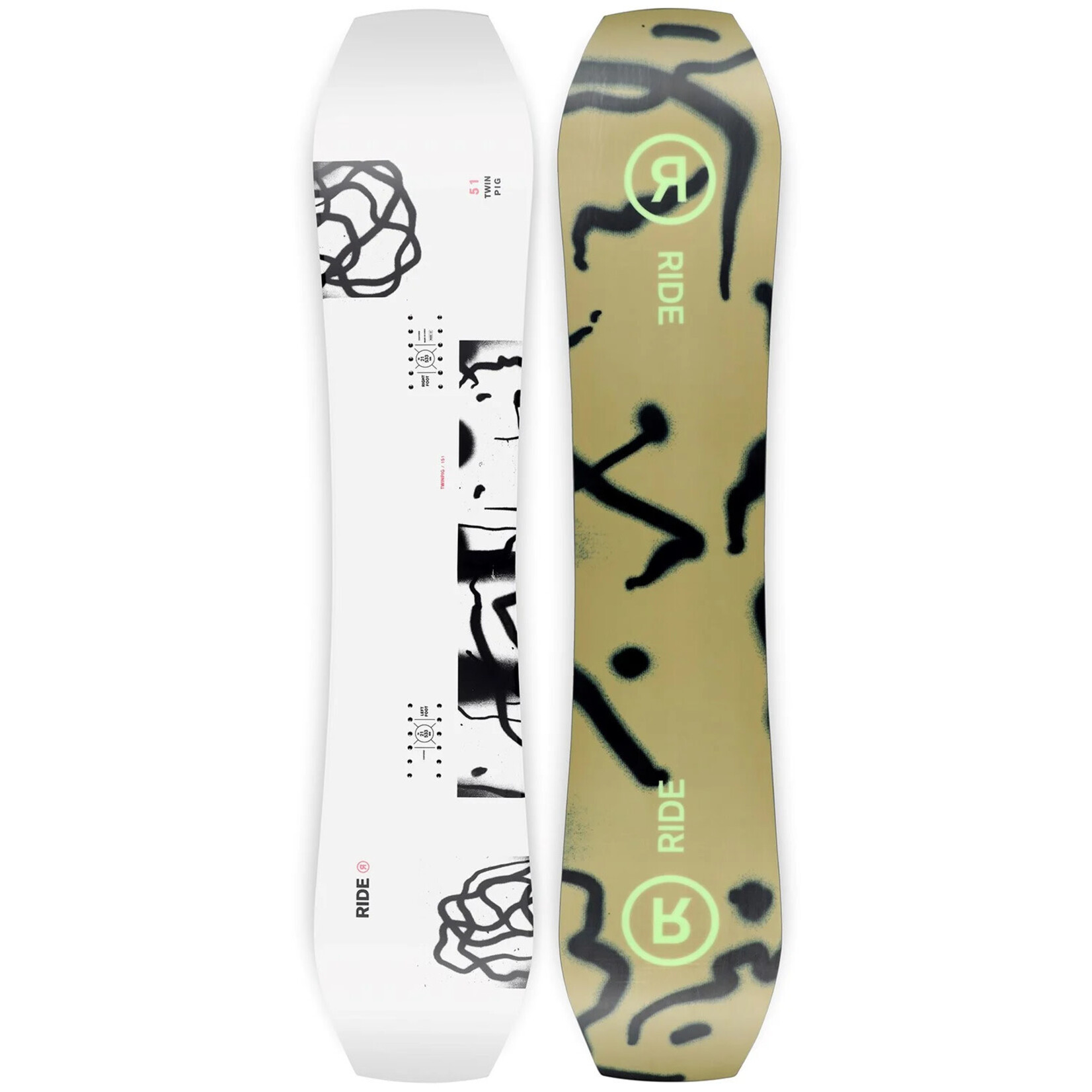 Ride Snowboard co. 2024 Ride TwinPig Snowboard Deck -