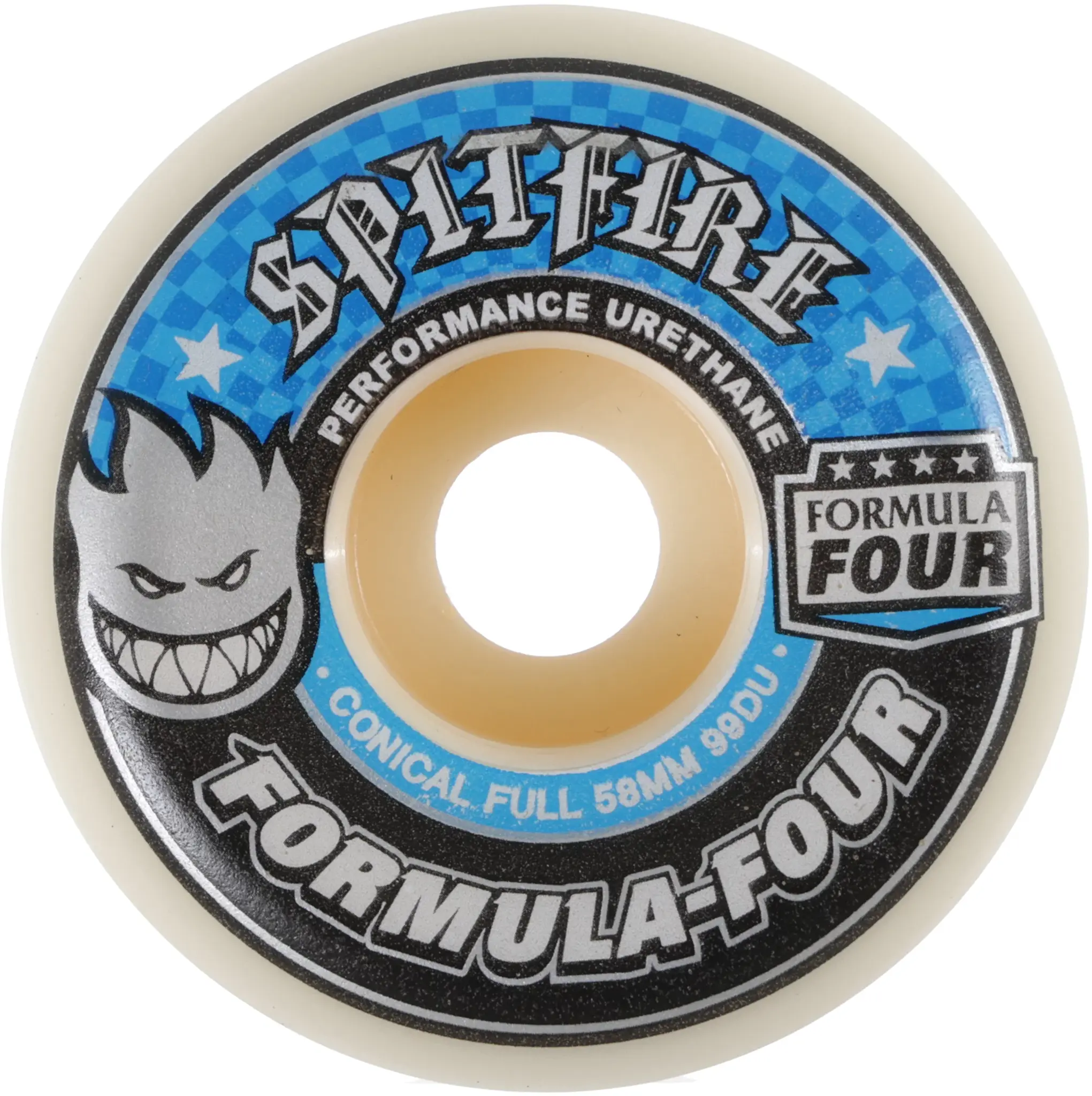 Roues De Skate Spitfire Formula Four 56mm 99A - Conique Jaune + Roulements Abec 5 - Neuf