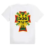 Dogtown Dogtown - Cross Logo Rasta T-Shirt - White - Medium