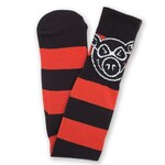 Pig Wheels PIG Wheels - Pig Head Striped Tall Socks -