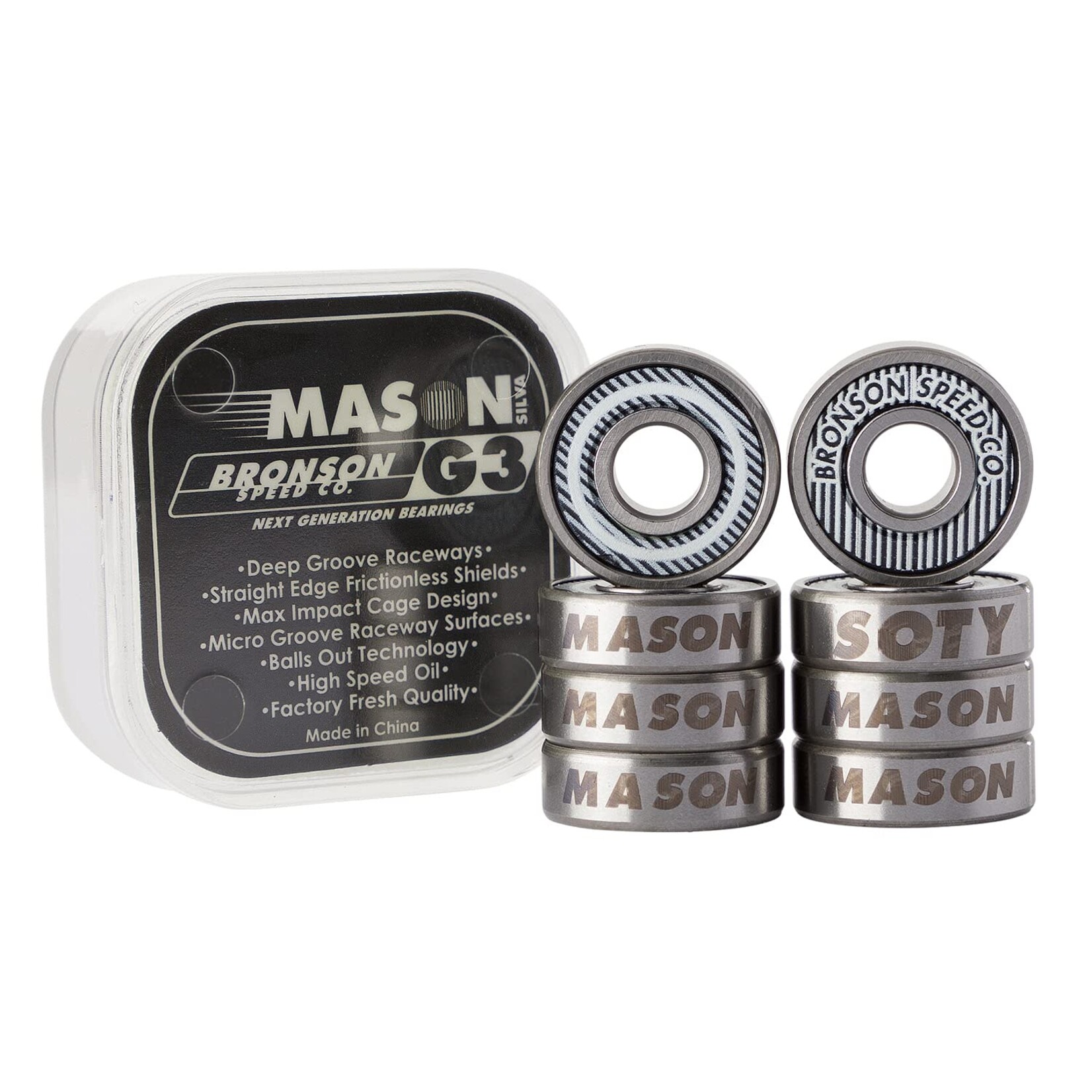 Bronson Speed Co. Mason Silva Pro G3 Bronson Speed Co. Skateboard Bearings