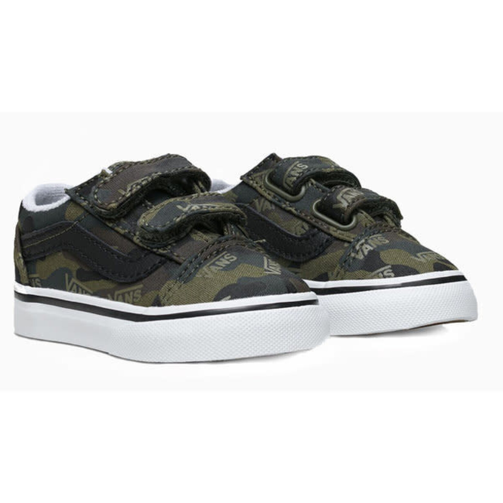 Vans Vans Velcro Old Skool V Camo Shoe - Black/Timberwolf