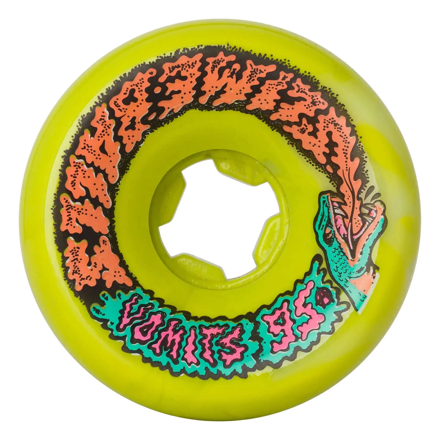 Slime Balls - 60mm Snake Vomits Green White Swirl 95a