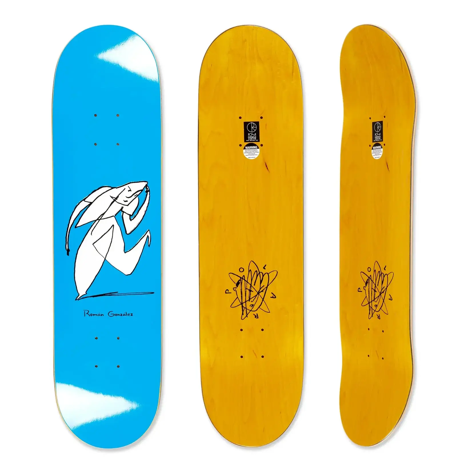 Polar Polar - Roman Gonzalez Stay In Motion Blue Deck - 8.125" x 32" x 14.25"
