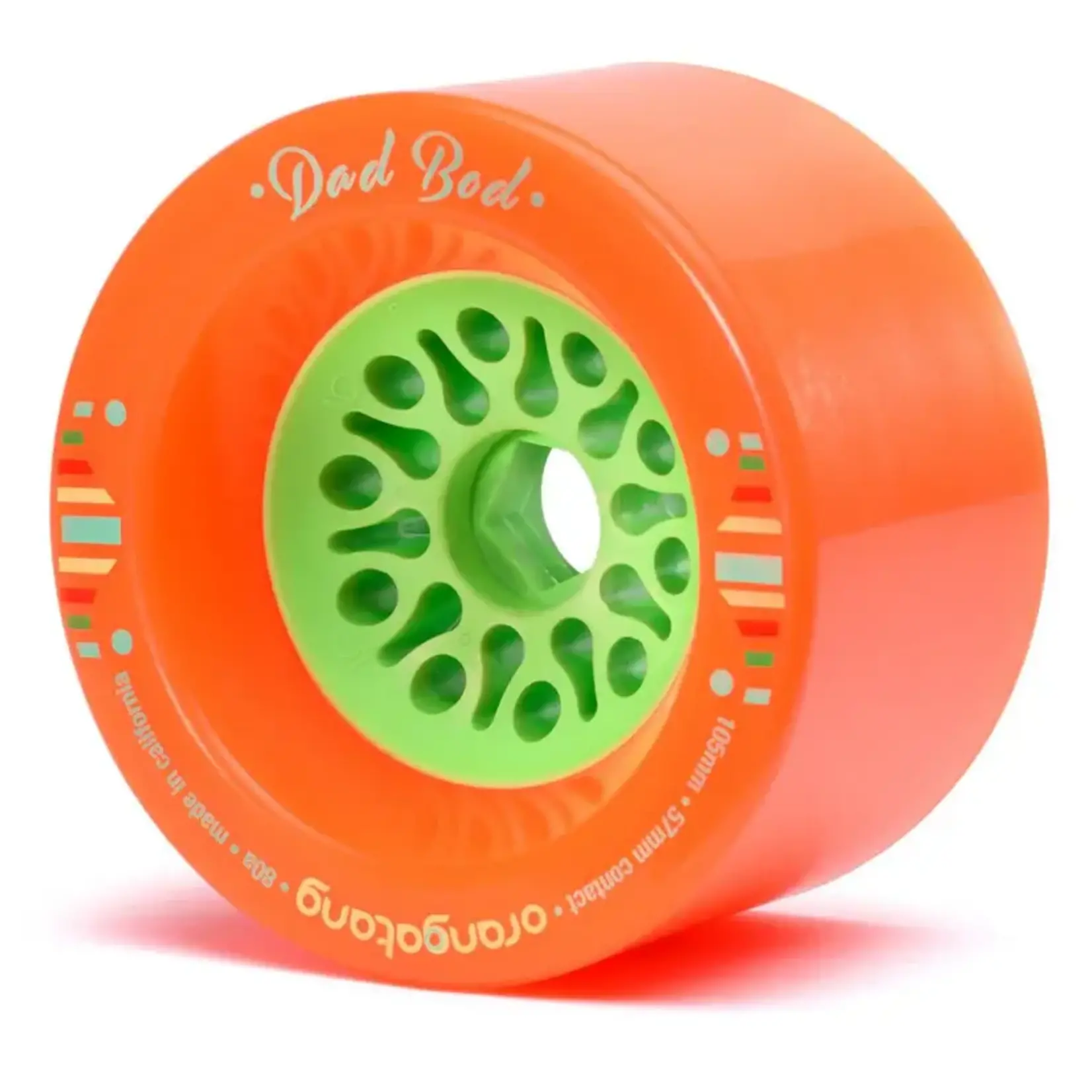 Orangatang Wheels Orangatang - 105mm Dad Bod - 80a Orange (Set of 4)