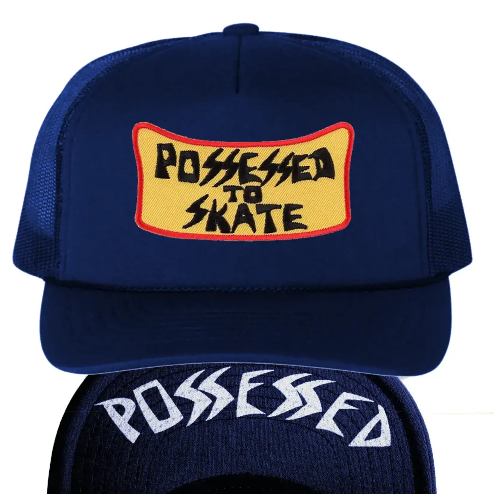 Suicidal Skates Suicidal Skates - Possessed to Skate Patch Flip Mesh Hat - Navy