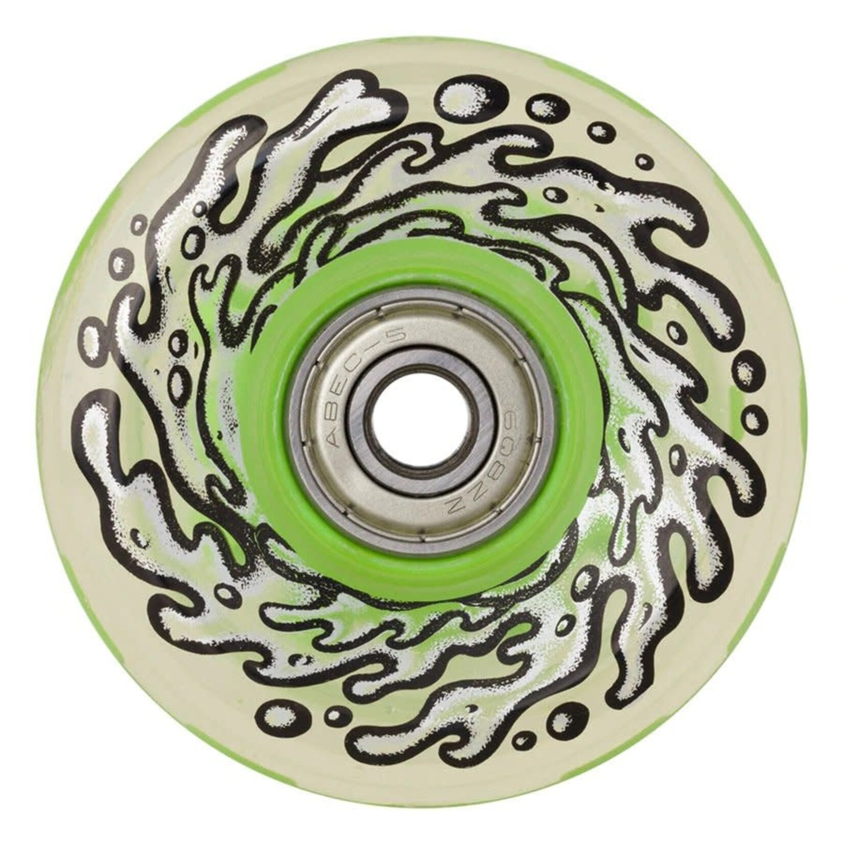 Slime Balls Slime Balls - 60mm 78a  Light Ups Green LED OG Slime (Bearings Included)