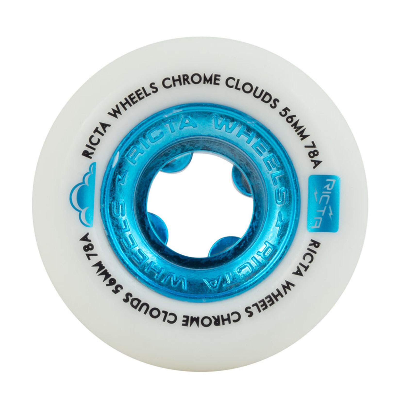 Ricta Ricta - Chrome Clouds Wheels - 56mm 78a - White/Blue - Set of 4