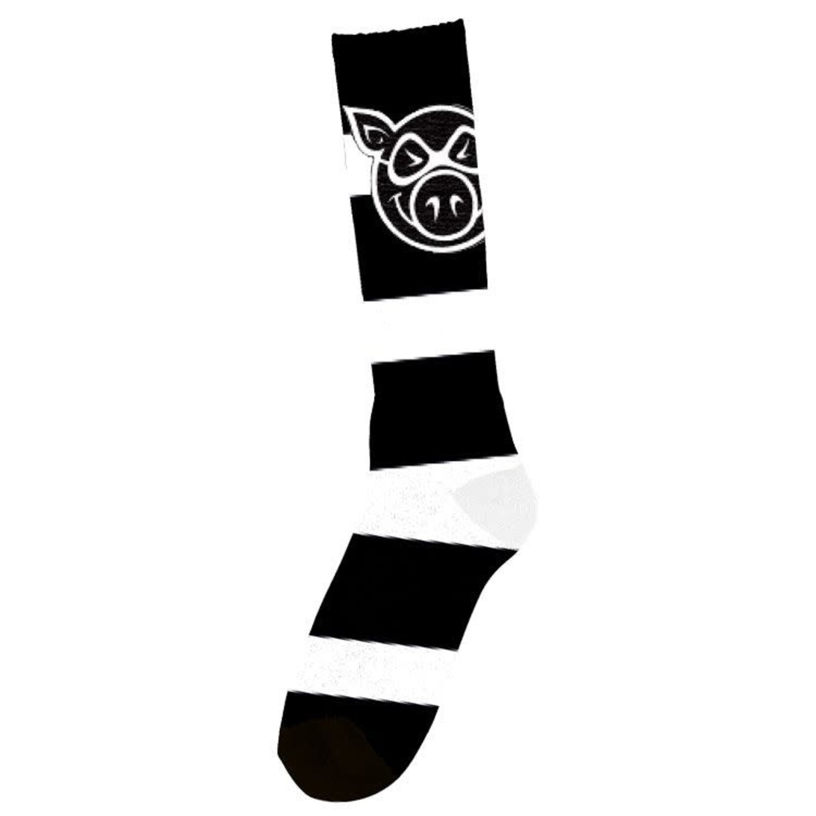 Pig Wheels PIG Wheels - Pig Head Striped Tall Socks -