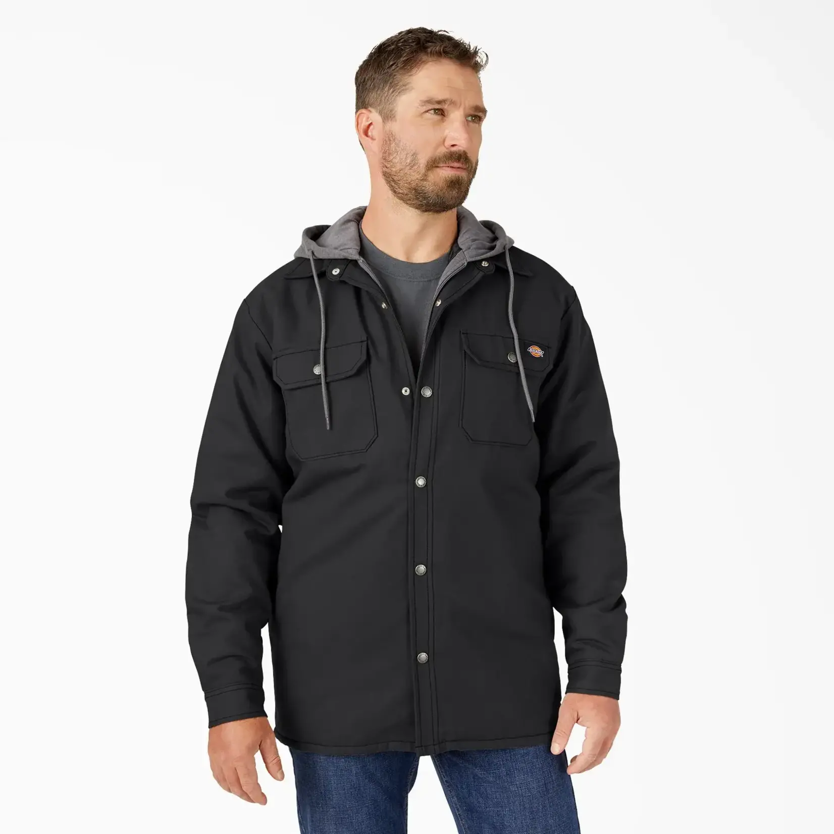 Dickies Dickies - Water Repellent Duck Hooded Shirt Jacket- Black -