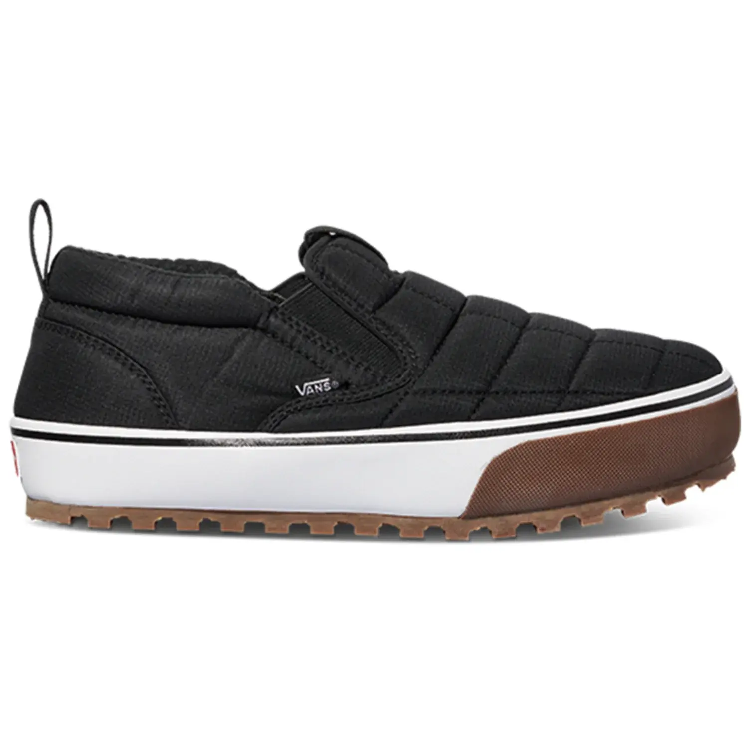 Vans MENS 7.5 WOMENS 9 Cozy Lodge Slipper Shoes Quilted Black White Mid Slip On Vans Snow Lodge Slipper Mid - Quilted Black main image 4