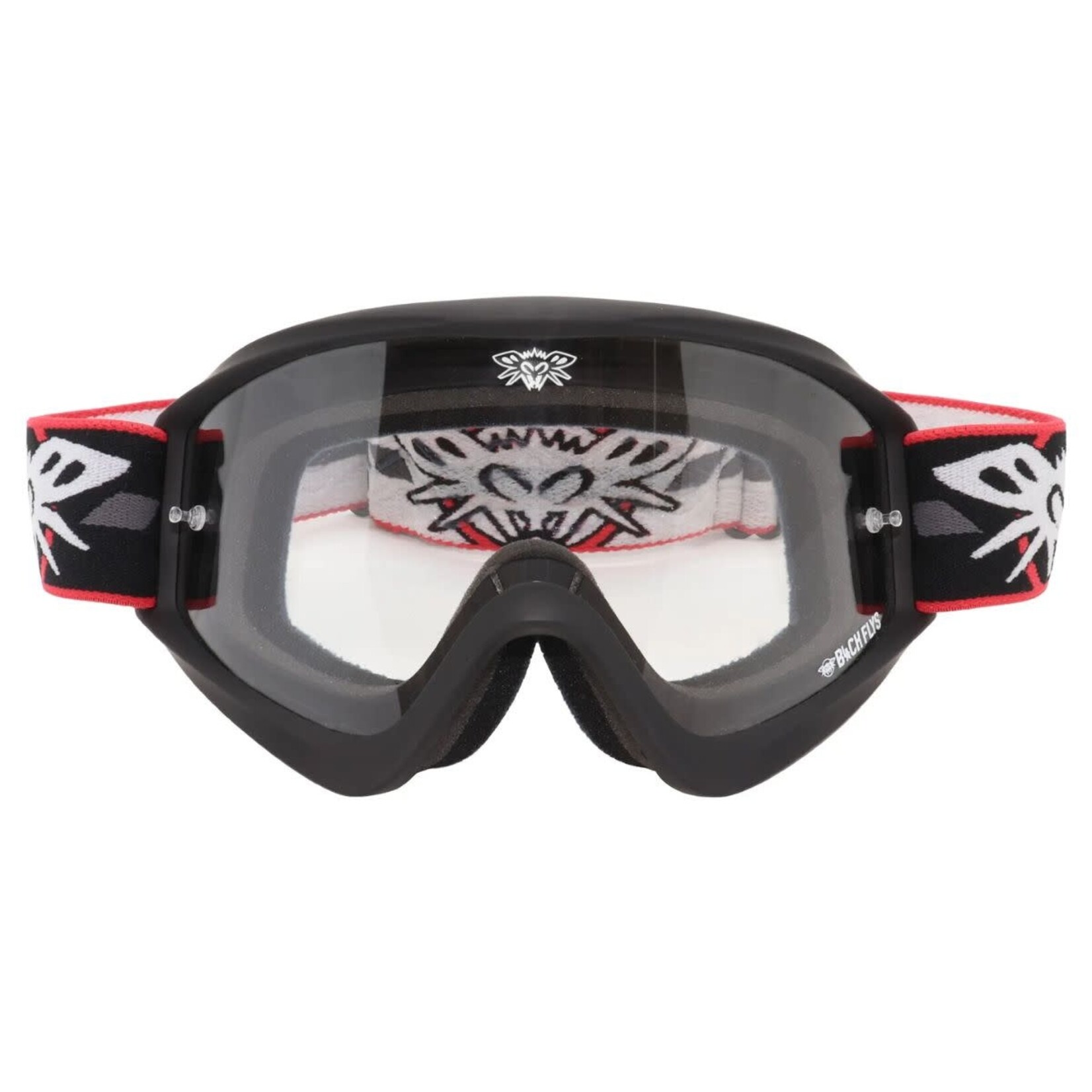 Black Flys Black Flys - Fly Traxx Moto Goggles - Black / Clear Lens