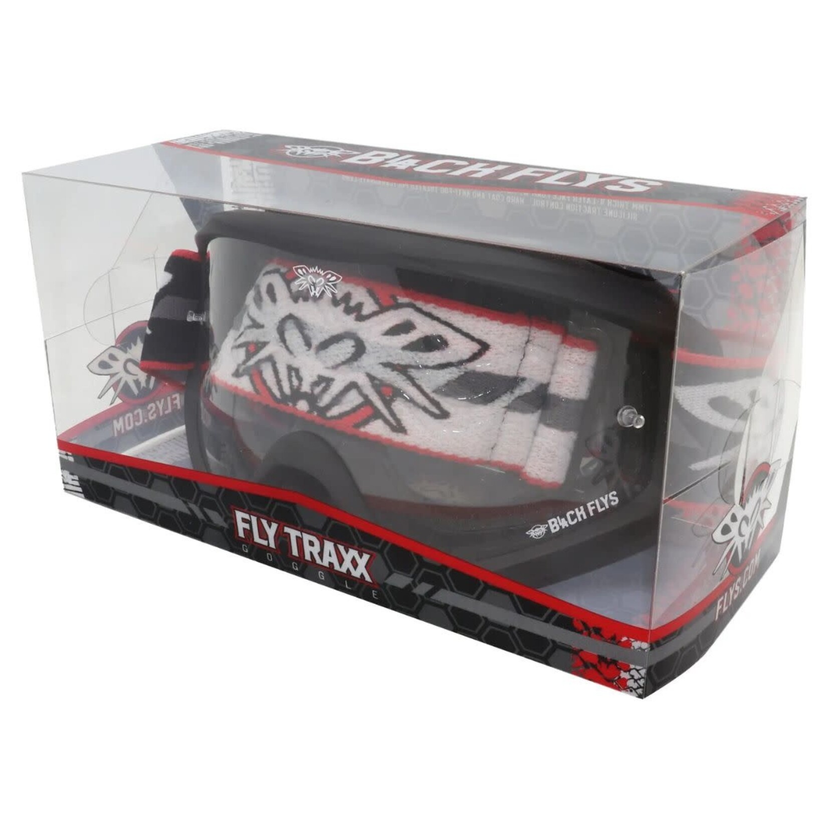 Black Flys Black Flys - Fly Traxx Moto Goggles - Black / Clear Lens