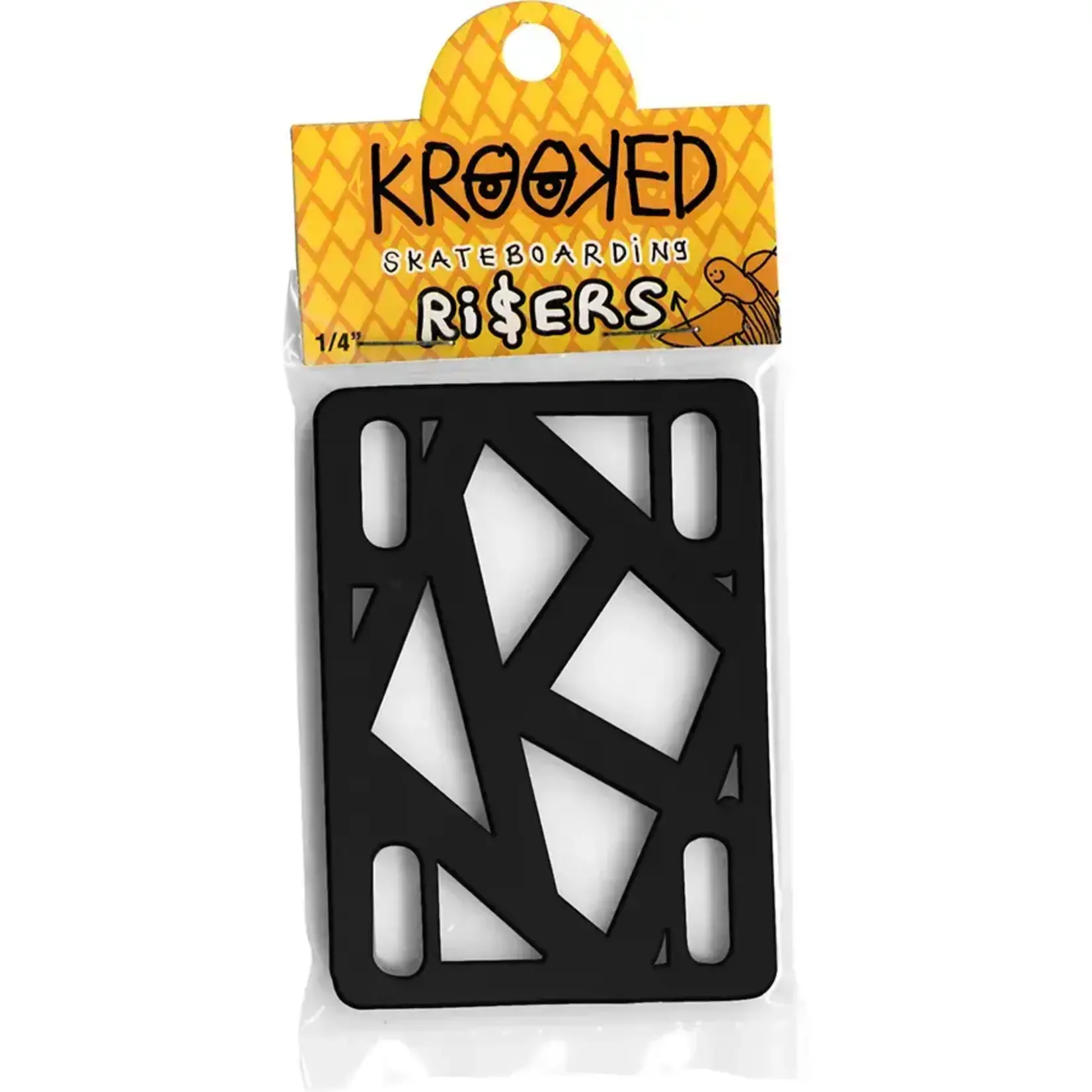Krooked Krooked - 1/4" Riser Pads - Black - (Set of 2)