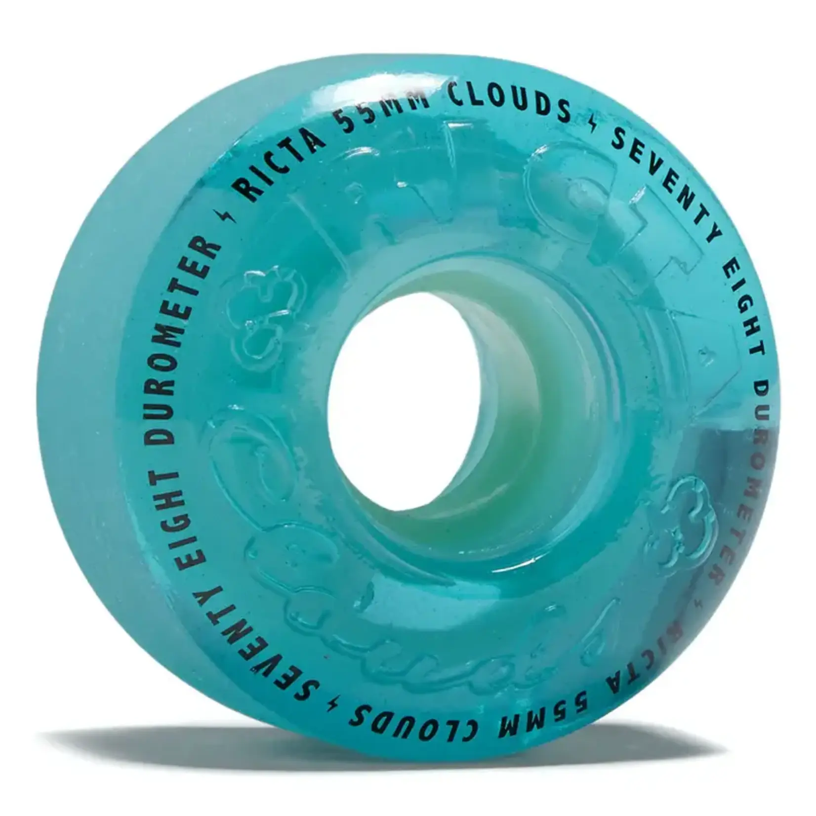 Ricta Ricta -  Clouds Transparent Blue GITD Wheels - 55mm 78a