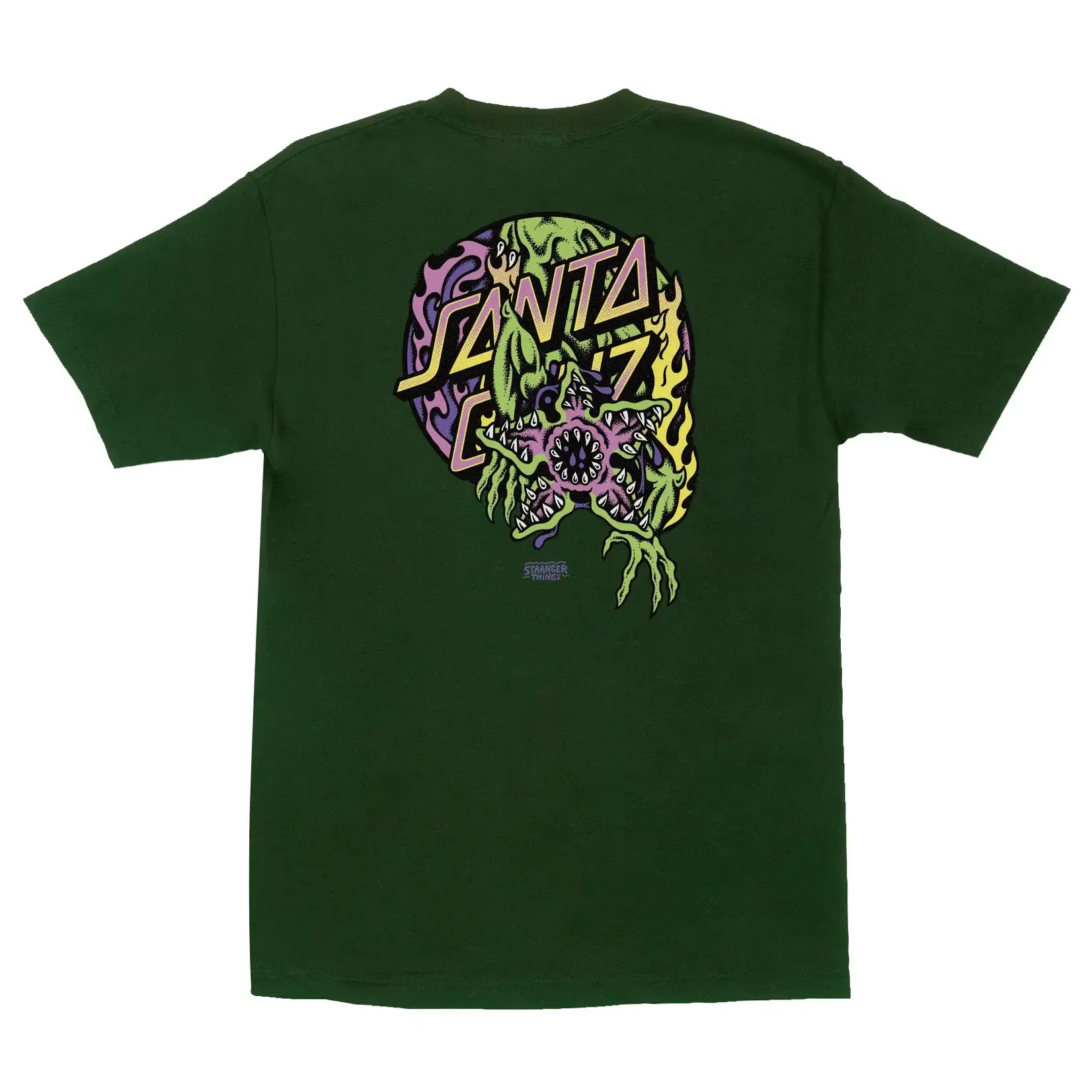 Santa Cruz Skateboards Santa Cruz - Stranger Things Demogorgon Dot T-Shirt - Forest -