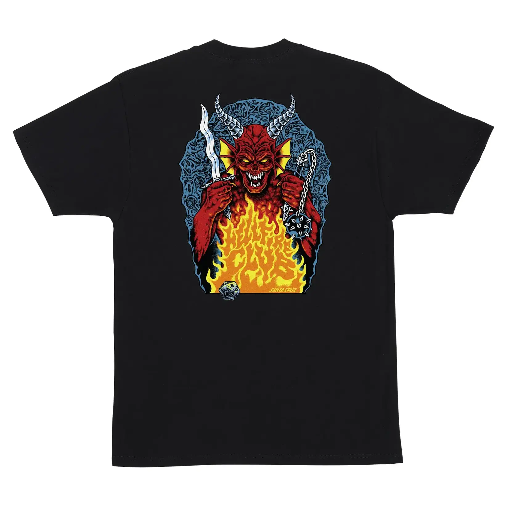 Santa Cruz Skateboards Santa Cruz - Stranger Things Hellfire Pit T-Shirt - Black -