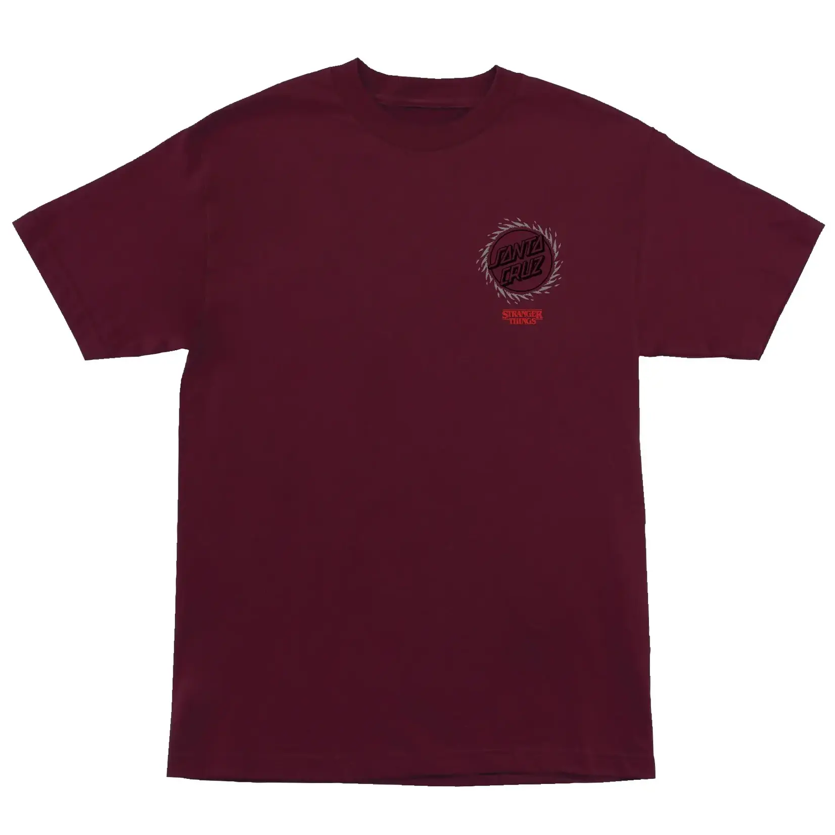Santa Cruz Skateboards Santa Cruz - Stranger Things Hellfire Pit T-Shirt - Maroon -