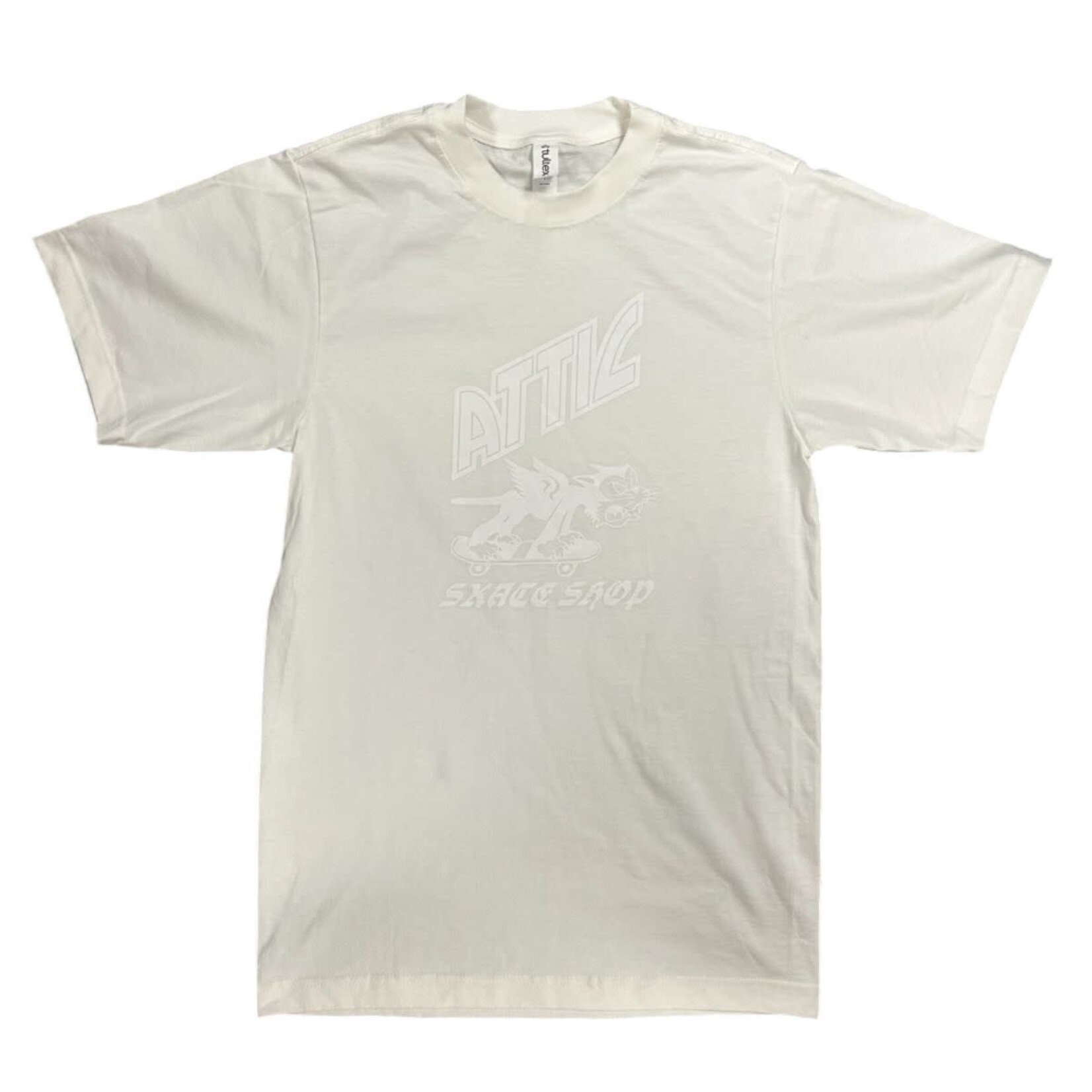 ATTIC Attic - Flyer T-Shirt - White on White -