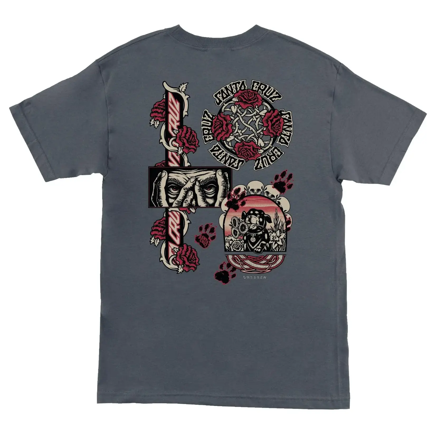 Santa Cruz Skateboards Santa Cruz - Dressen Evo T-Shirt - Charcoal -