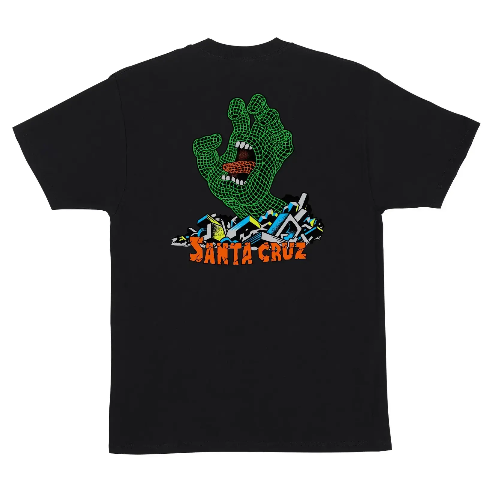Santa Cruz Skateboards Santa Cruz - Kendall Grid Hand T-Shirt - Black -