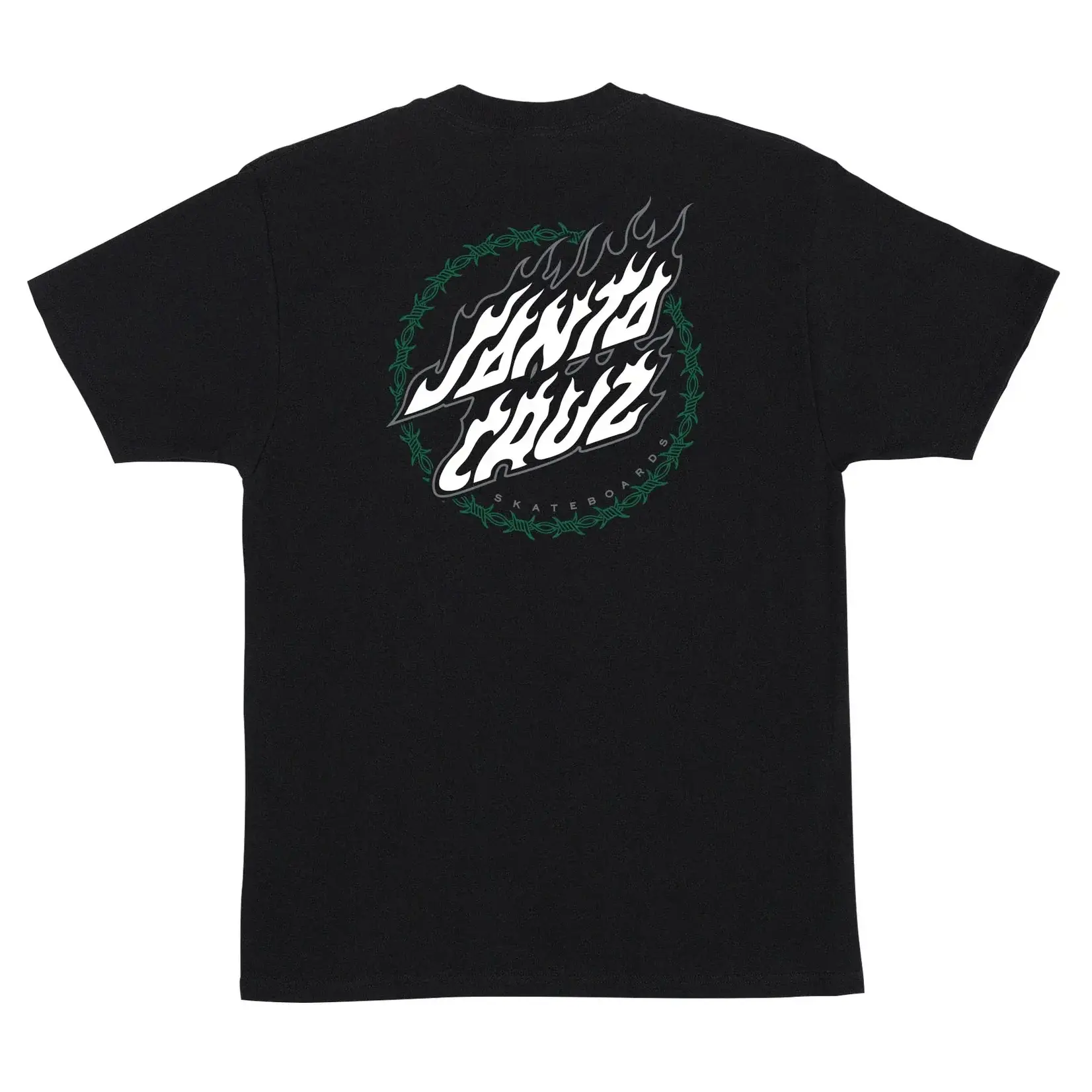 Santa Cruz Skateboards Santa Cruz - Wired Flame Dot Crackle T-Shirt - Black -