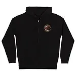 Santa Cruz Skateboards Santa Cruz - MFG Moon Dot Zip Hoodie - Black -