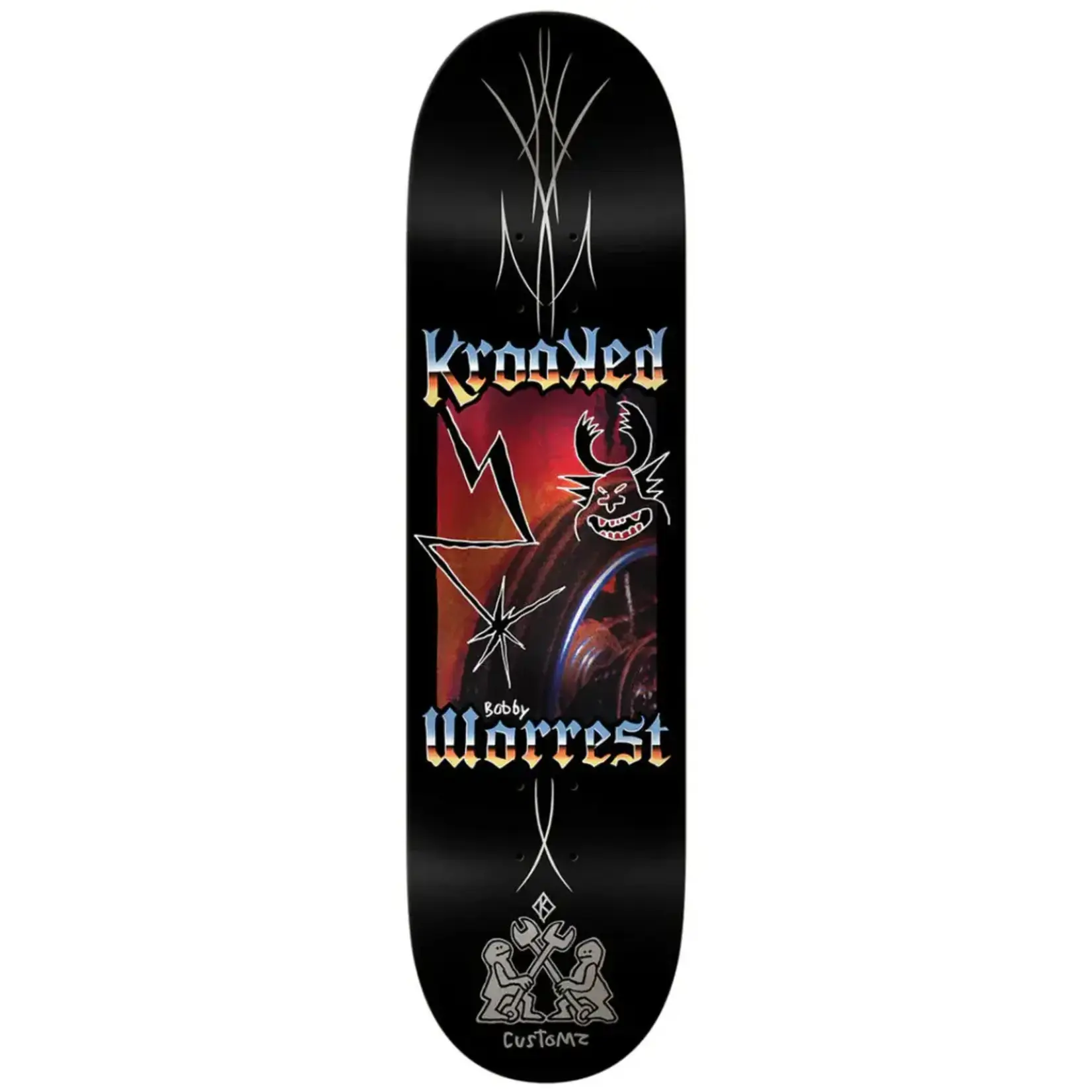 Krooked Krooked - Worrest Chrome Zone Twil Tail Slick Deck - 8.38" x 31.9" x 14.4"