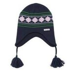Autumn Autumn Argyle Ear Flap Beanie - Navy