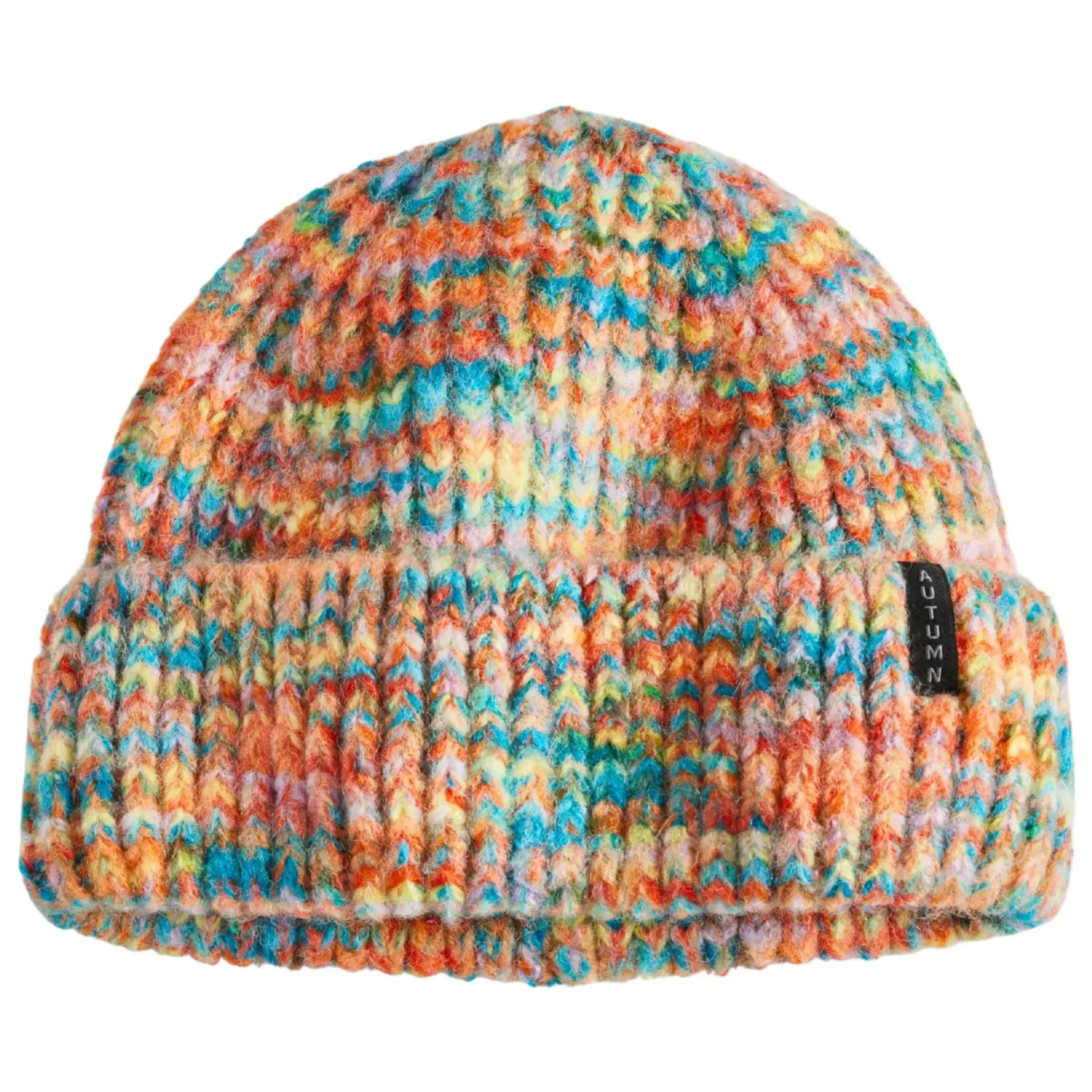 Autumn Autumn Wool Marble Knit Beanie - Orange