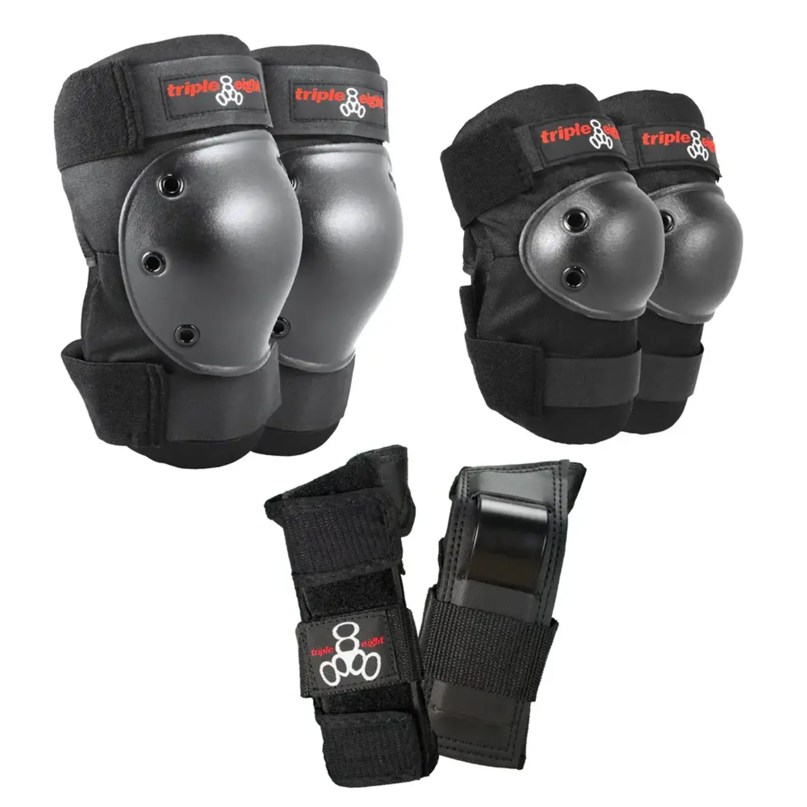Triple 8 Triple 8 - Saver Series 3 Pack Pad Set - JR - Black