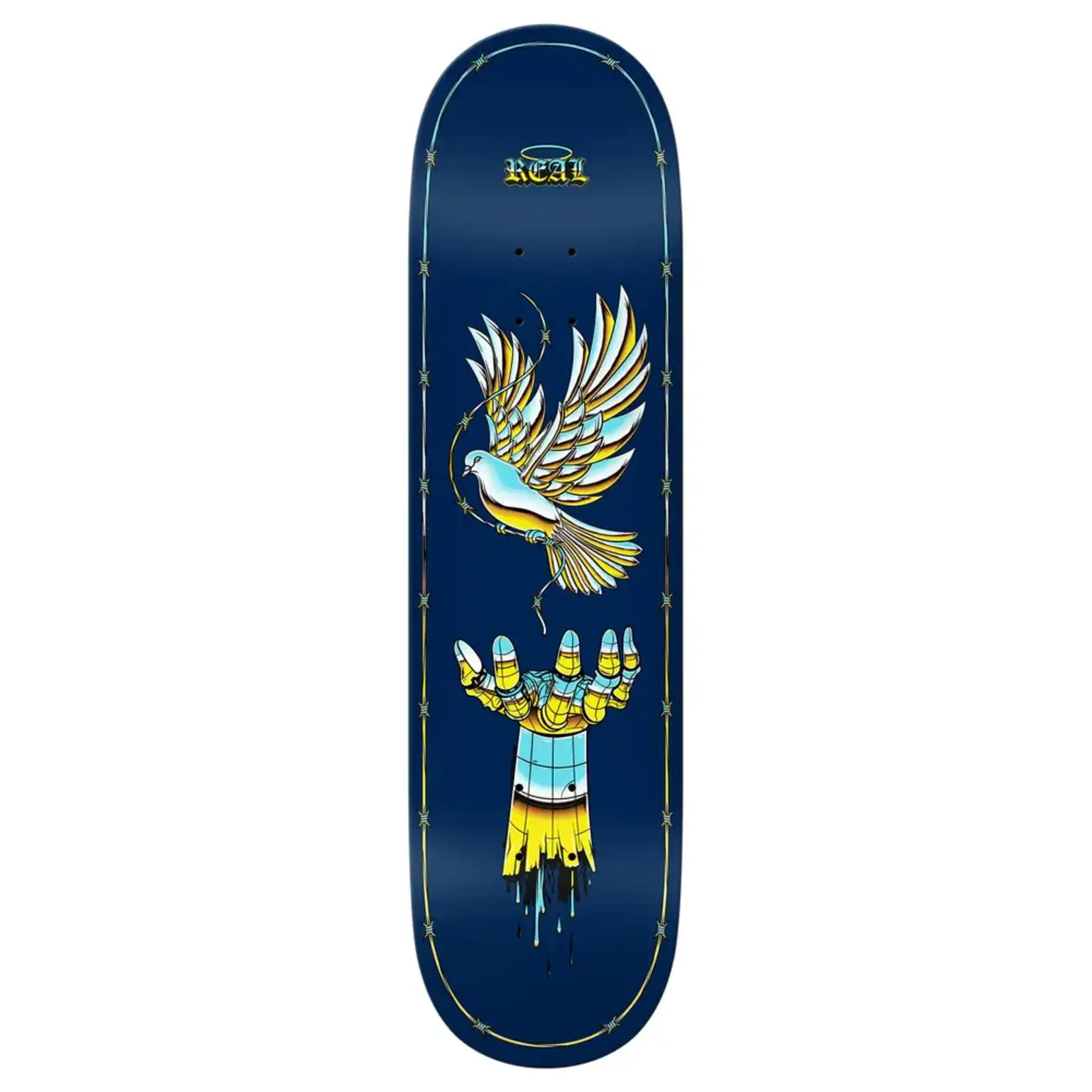 Real Skateboards Real - Synthetic Peace Deck - 8.5" x 31.8" x 14.25"