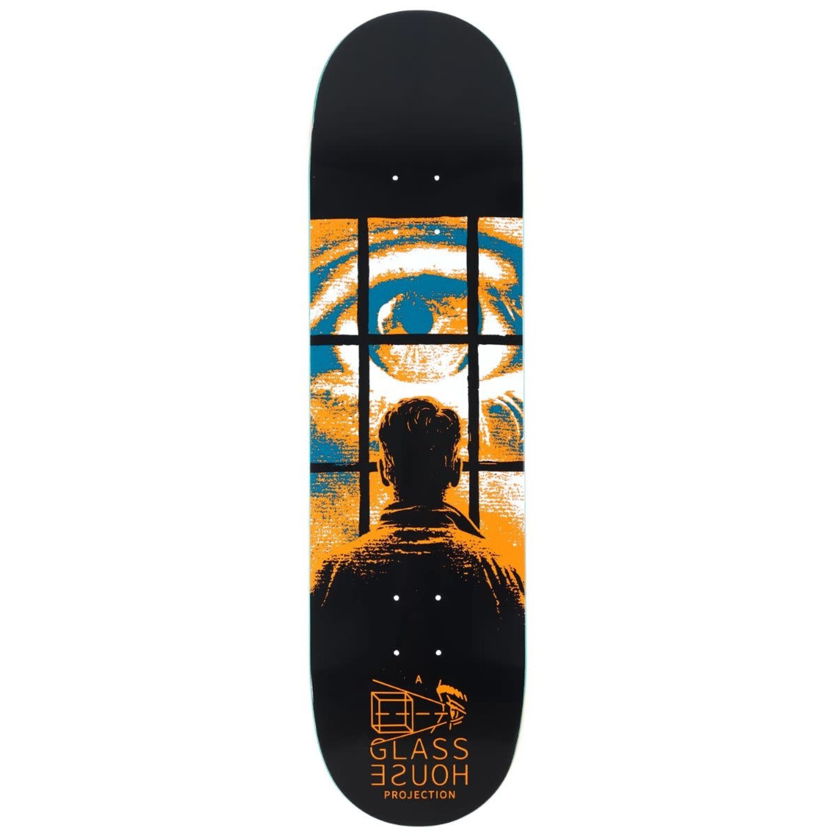 Glass House Glass House - Eye Witness Black/Orange Deck - 8.5" x 32" x 14.25"