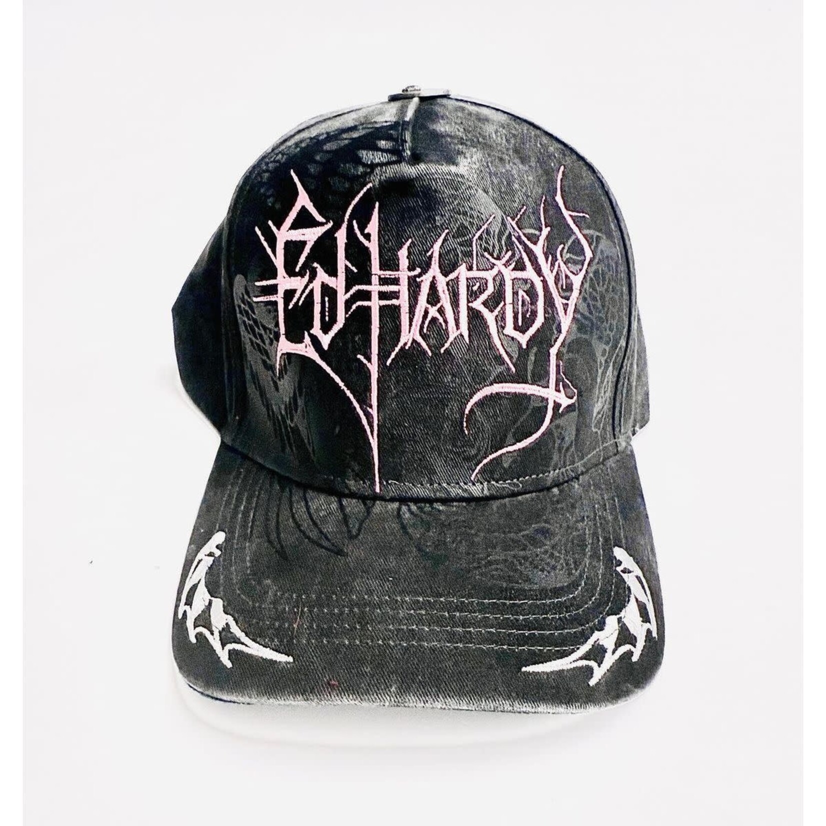 Ed Hardy Ed Hardy - Cyber Logo Trucker Hat - Washed Grey