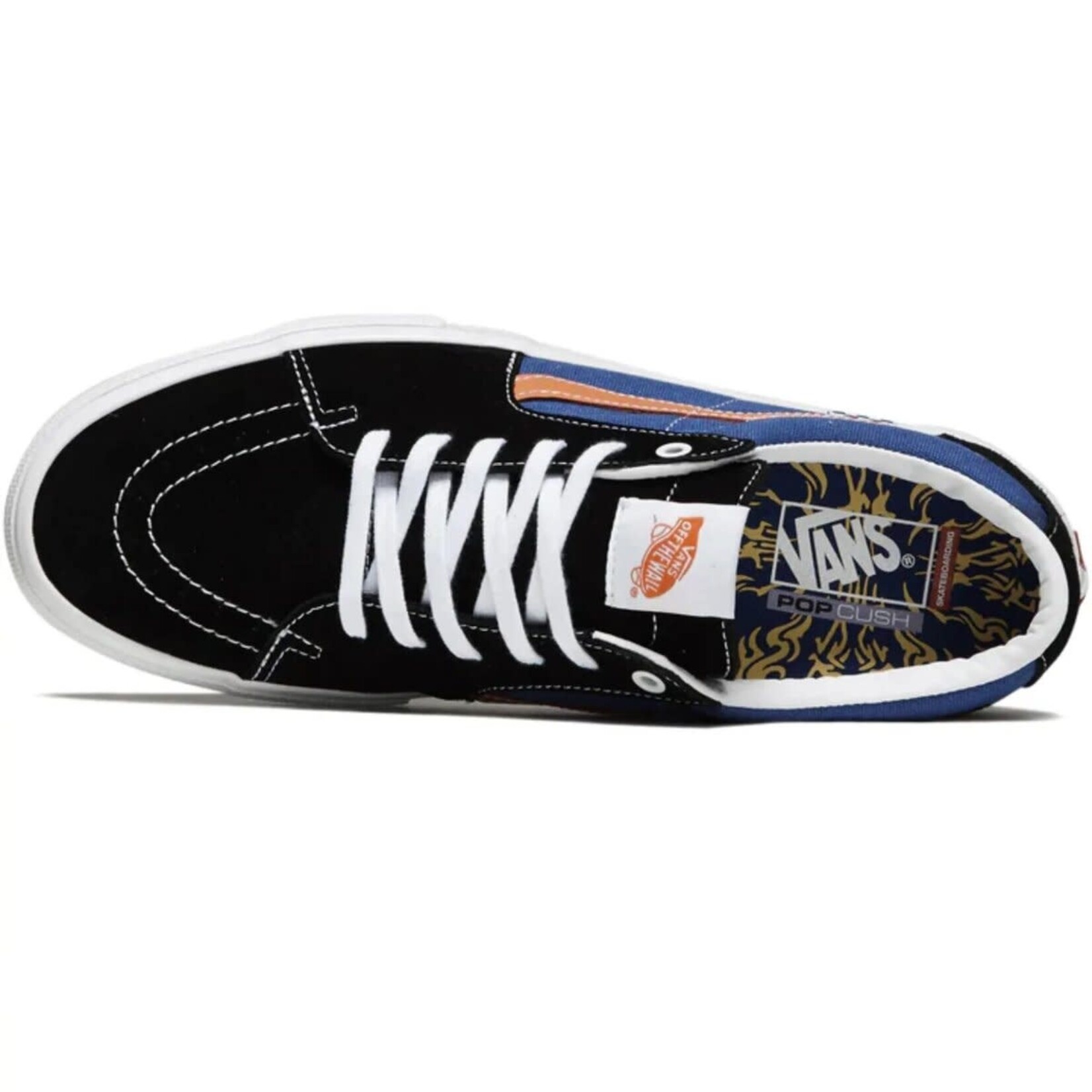 Vans Vans Mens Skate Sk8-Low Dragon Flame Shoes - Blue/Orange