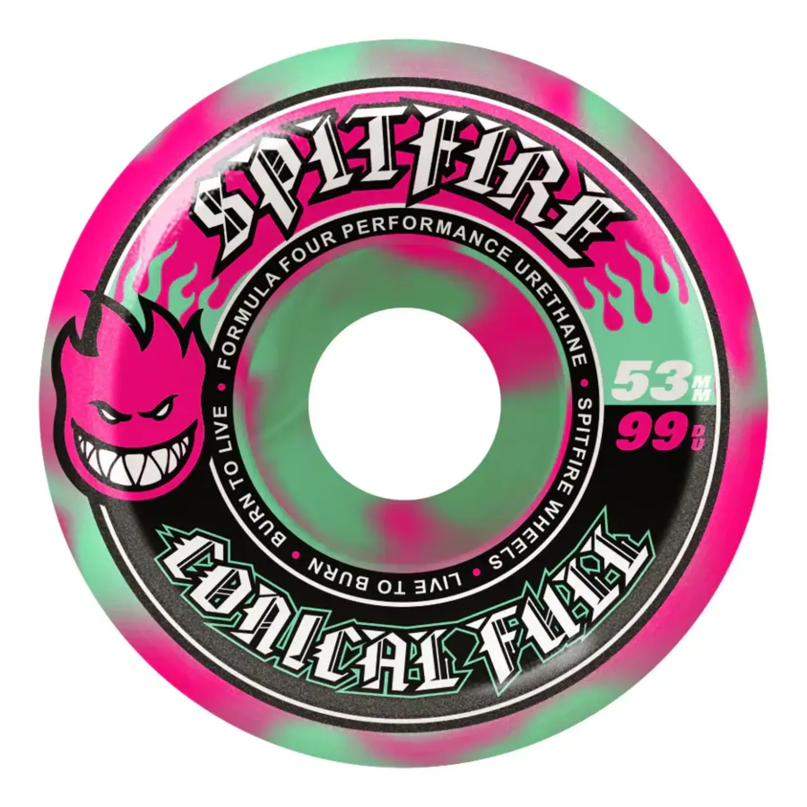 Spitfire Spitfire - F4 Conical Full Wheels - Pink / Teal Swirl - 53mm 99a