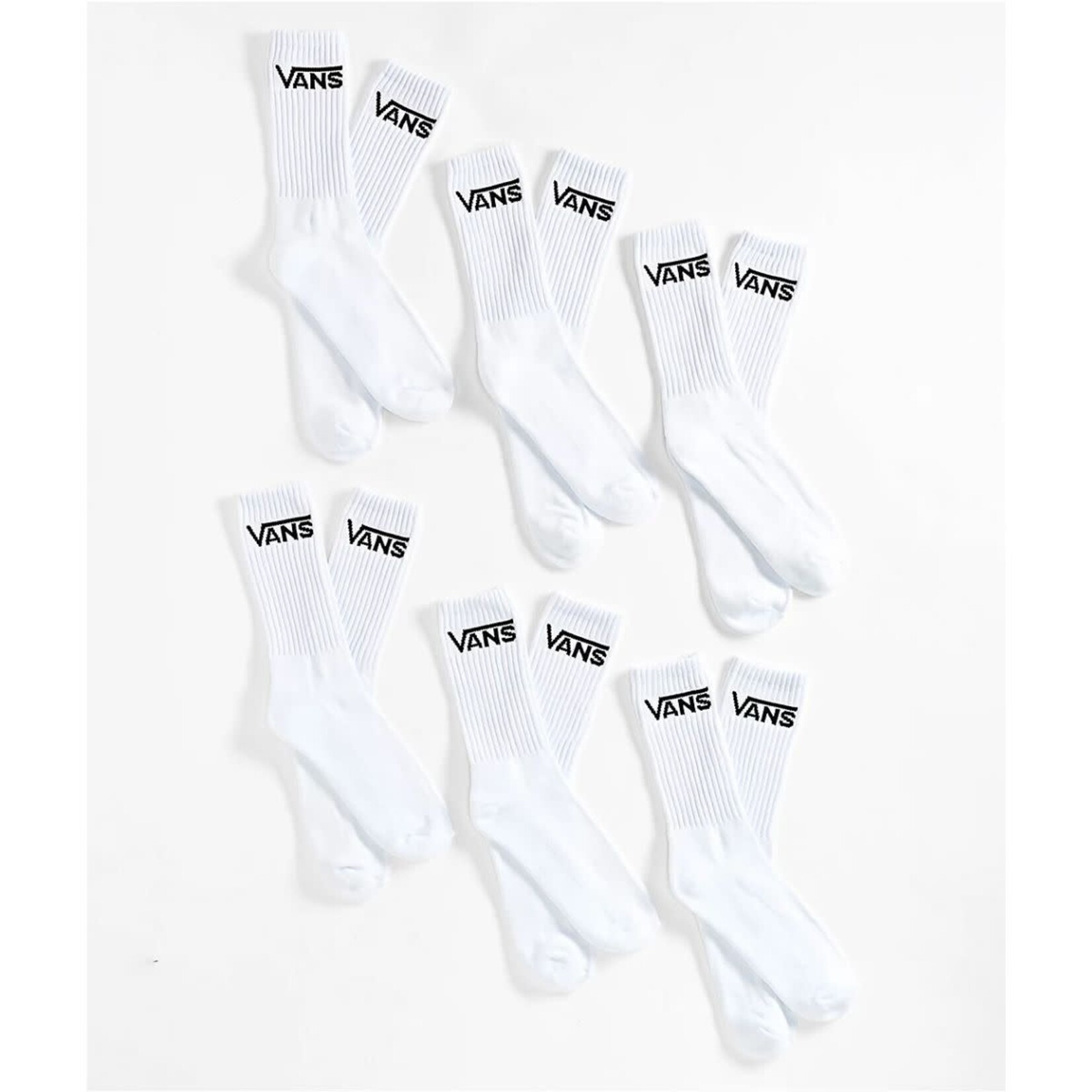 Vans Vans - Classic Crew Socks - White - 6 pack